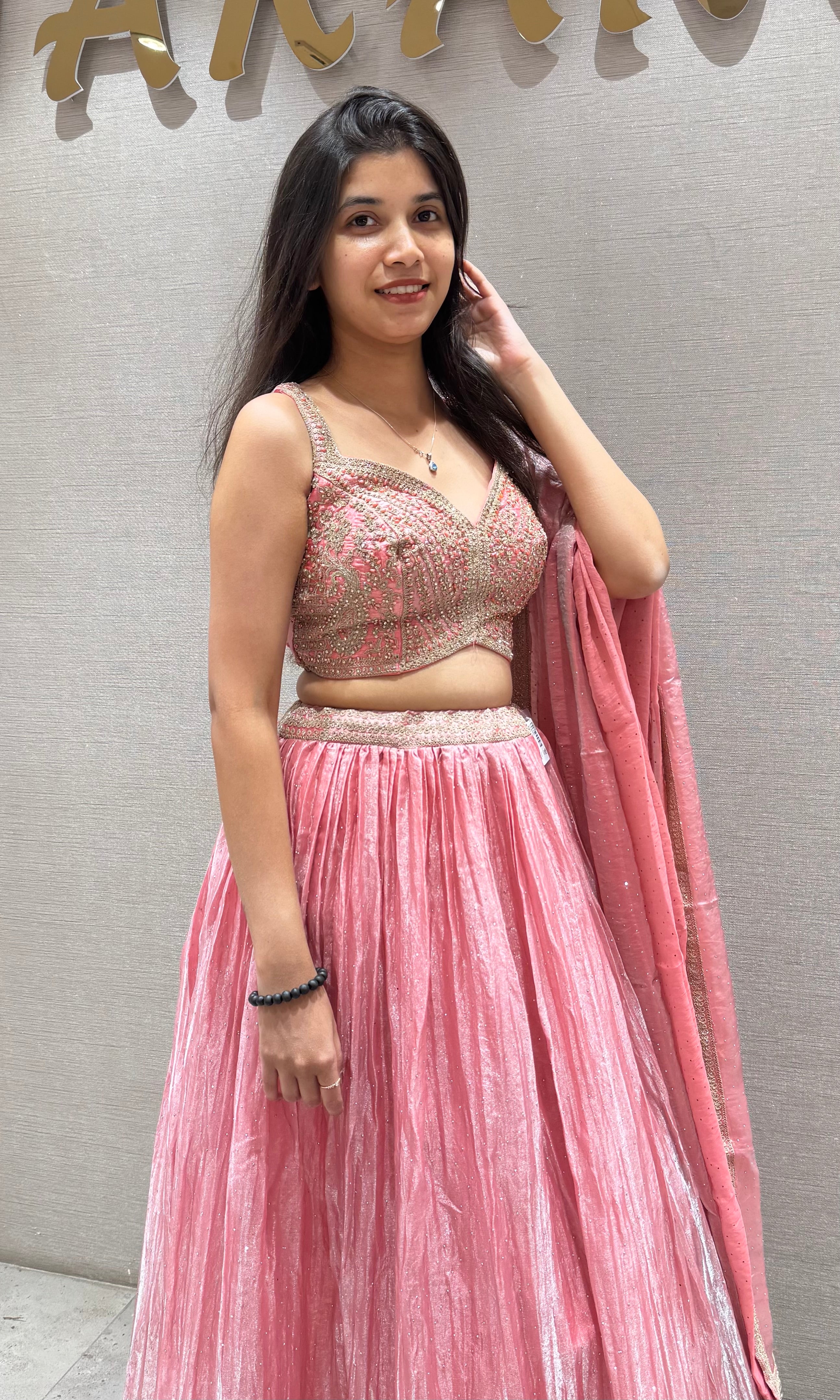 Baby pink Lehenga WITH DUPATTA