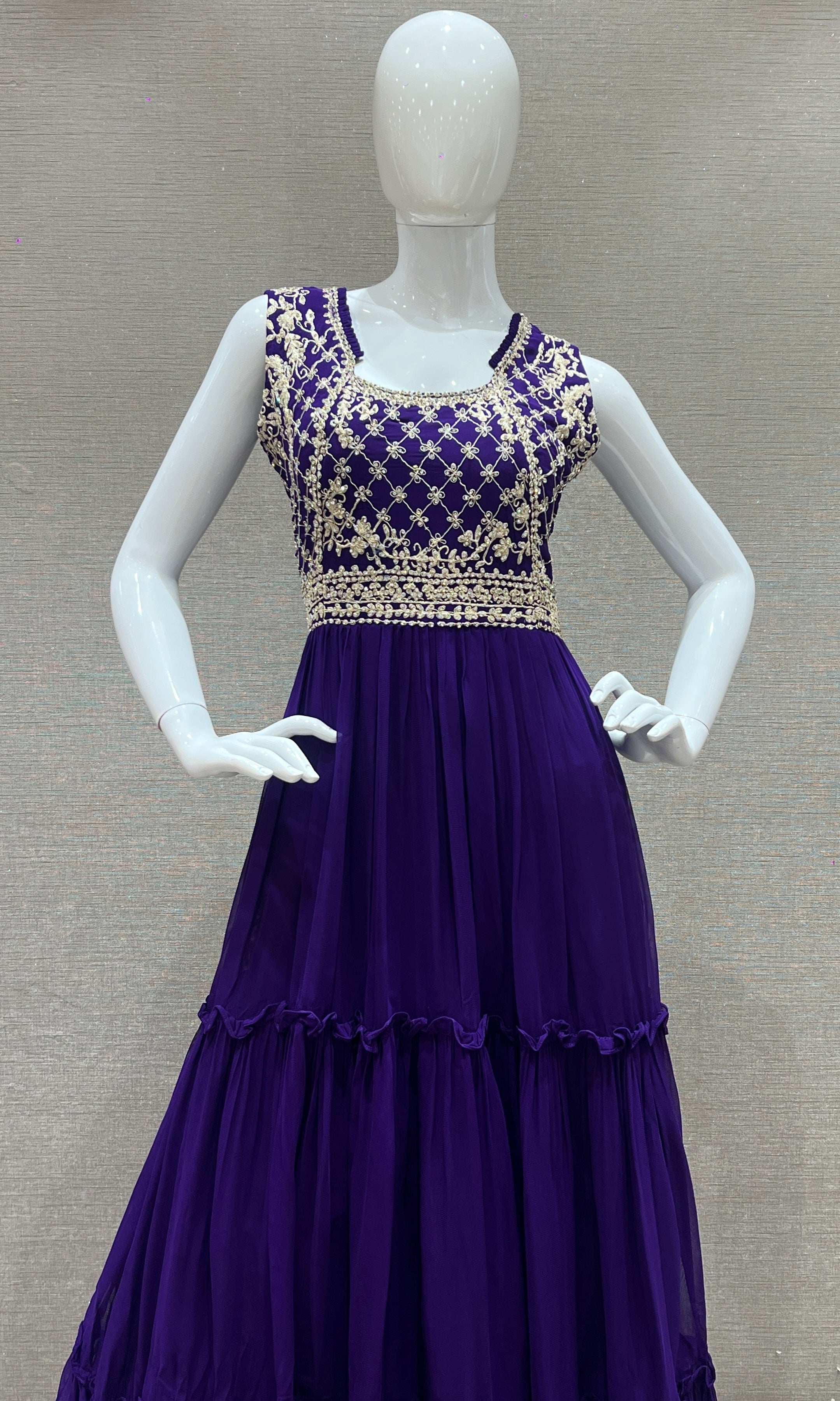 Purple long dress