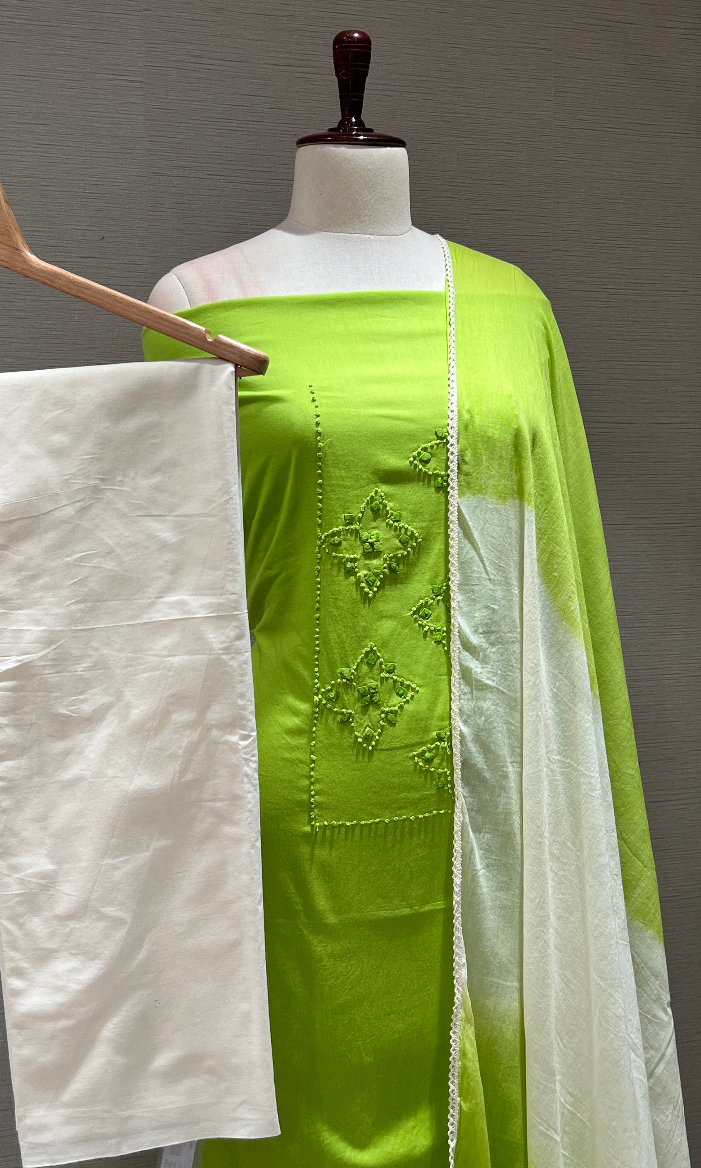 PARROT Green dress material