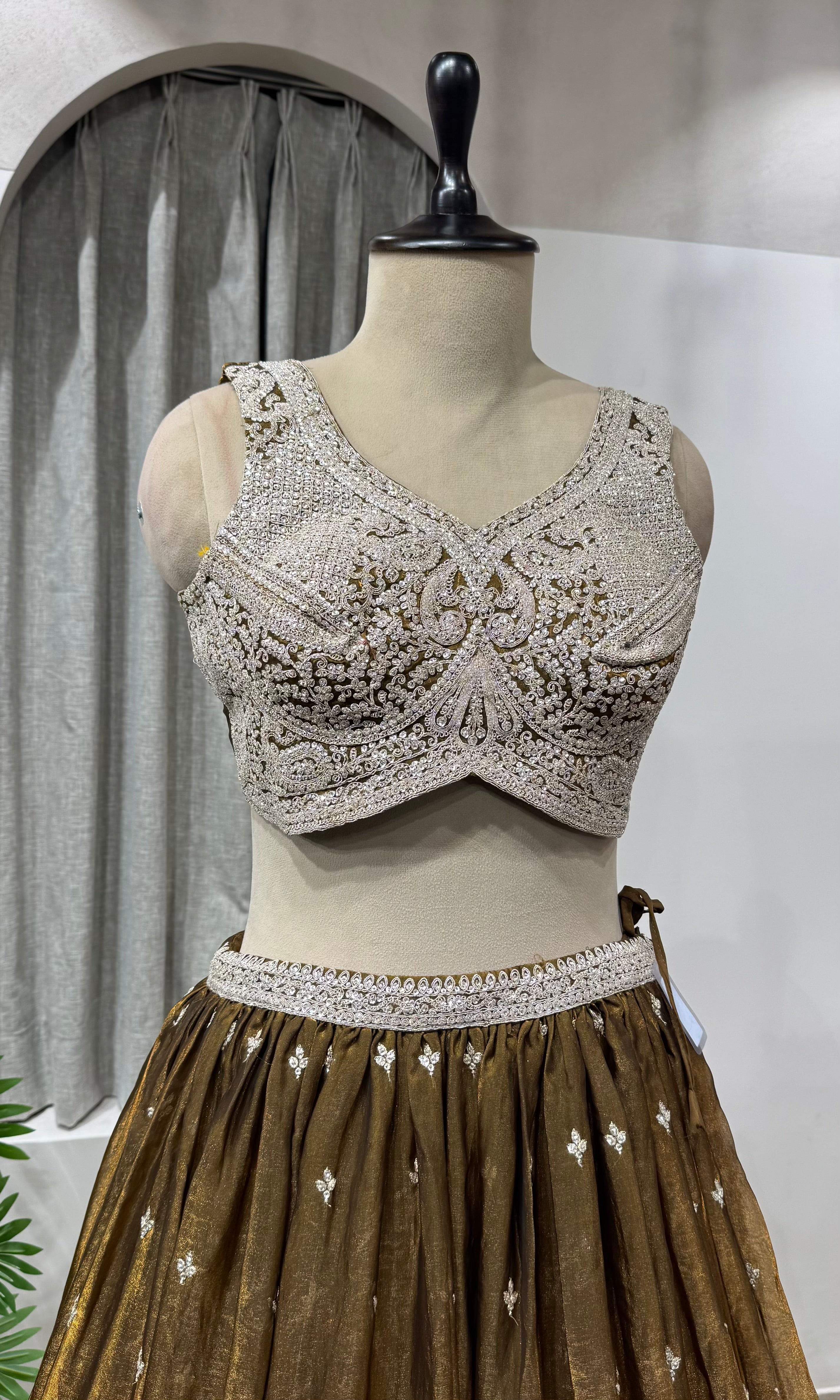 Honey Cosmo Cutdana Embroidered Lehenga Set