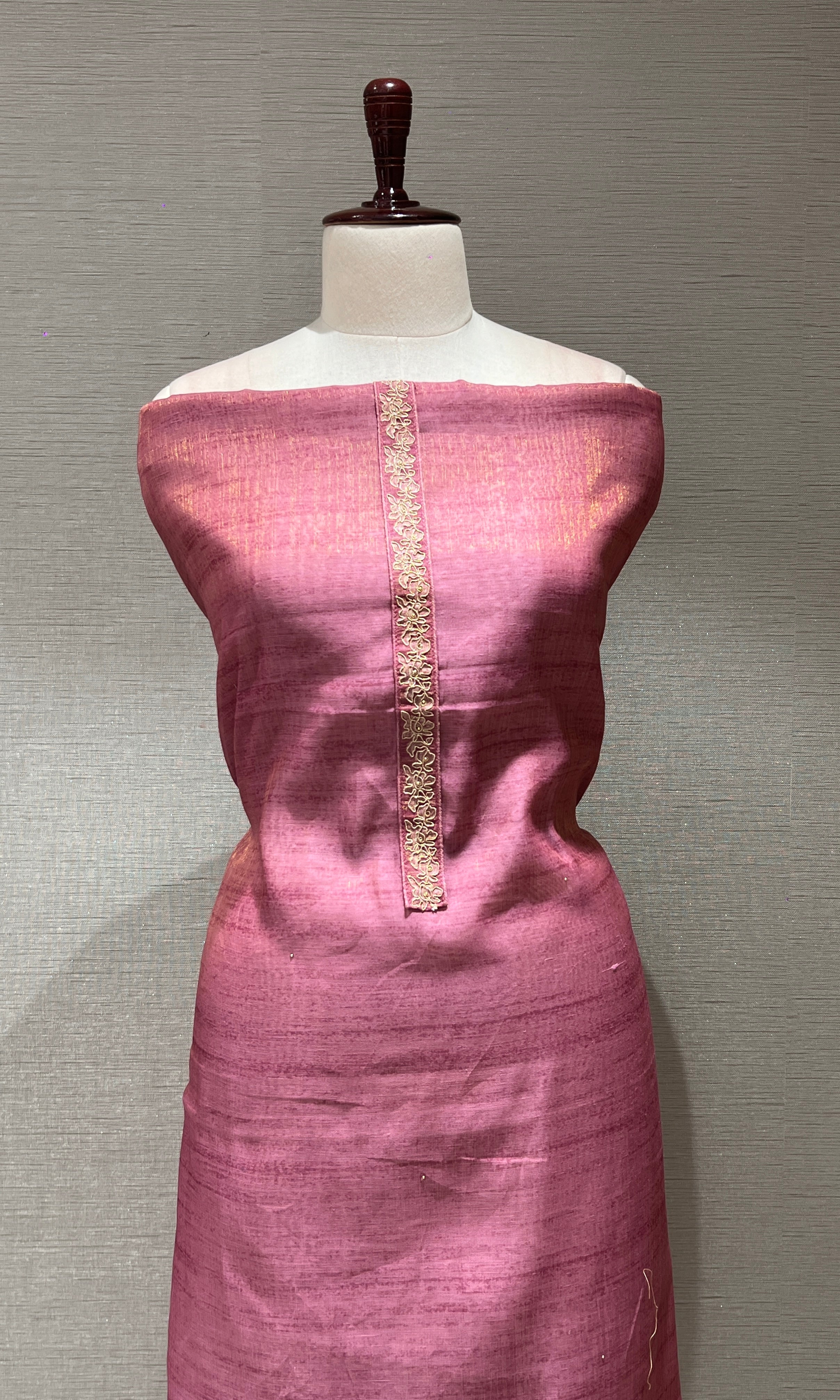 Onion pink dress material