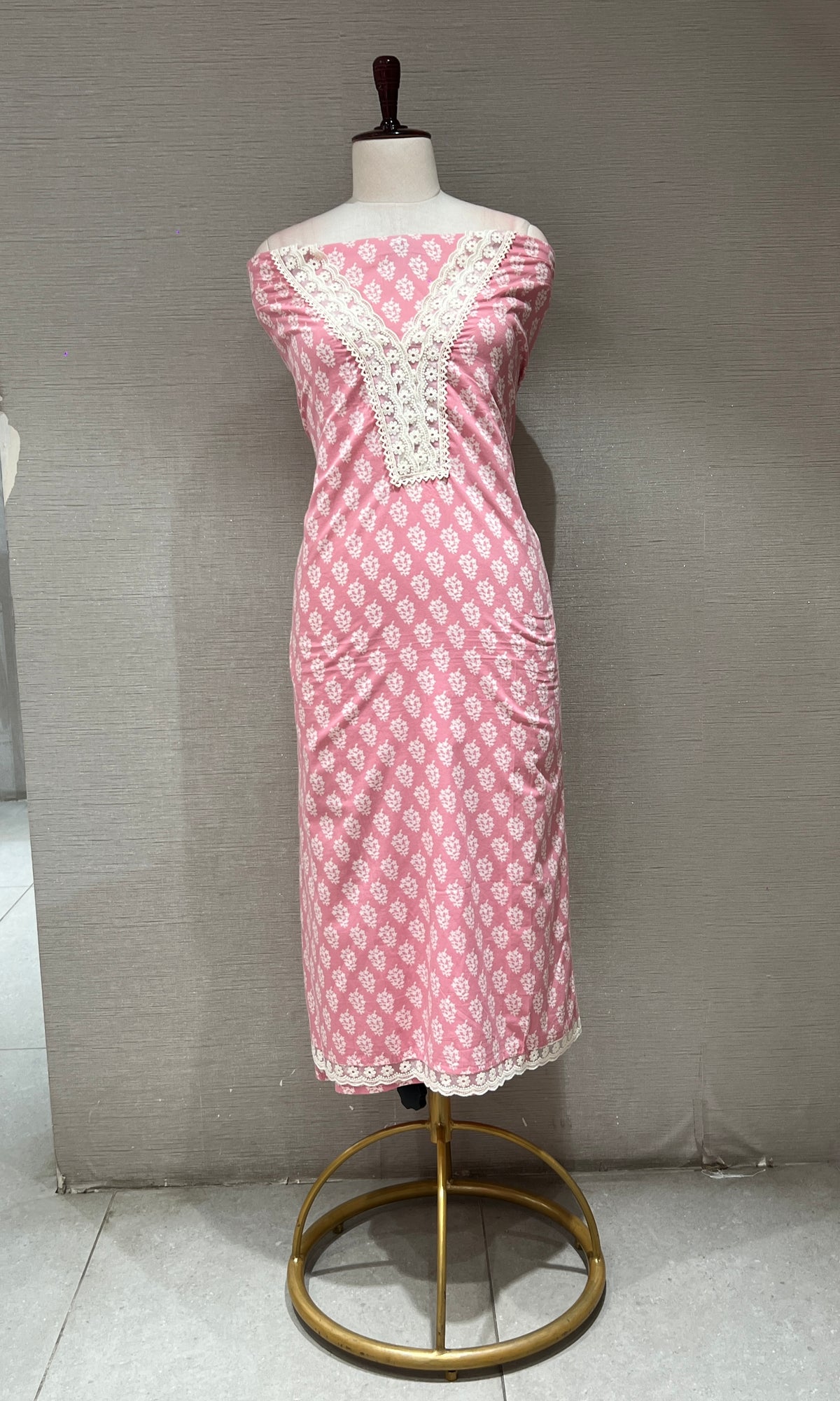 Onion pink dress material