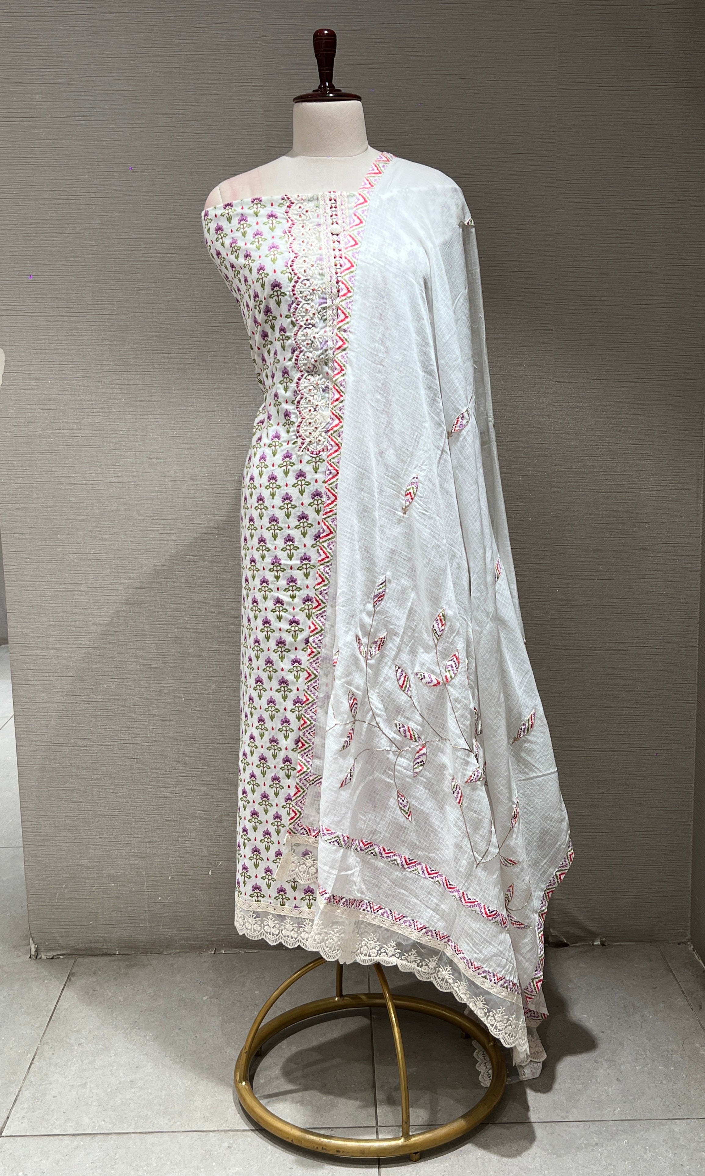 White dress material