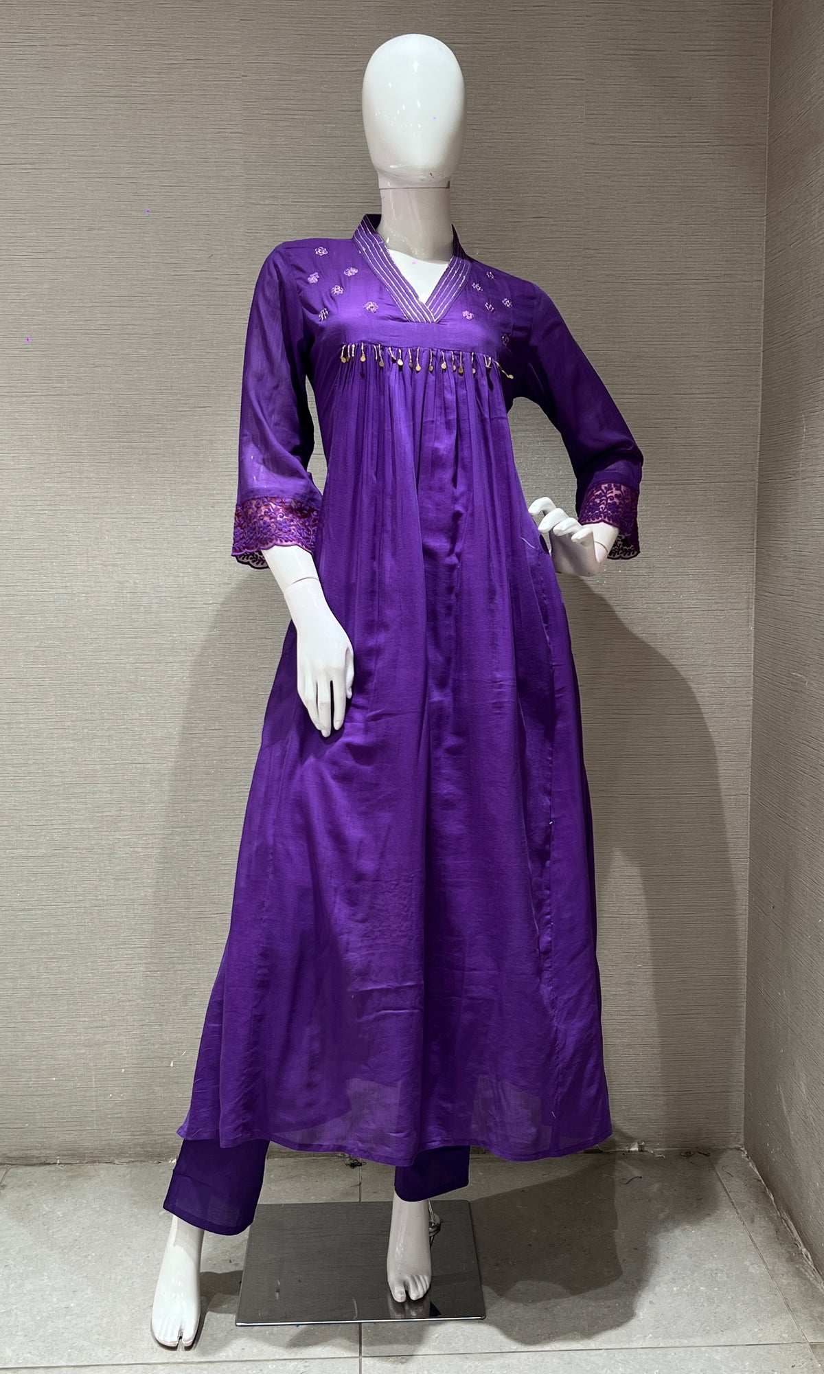 Purple kurta set