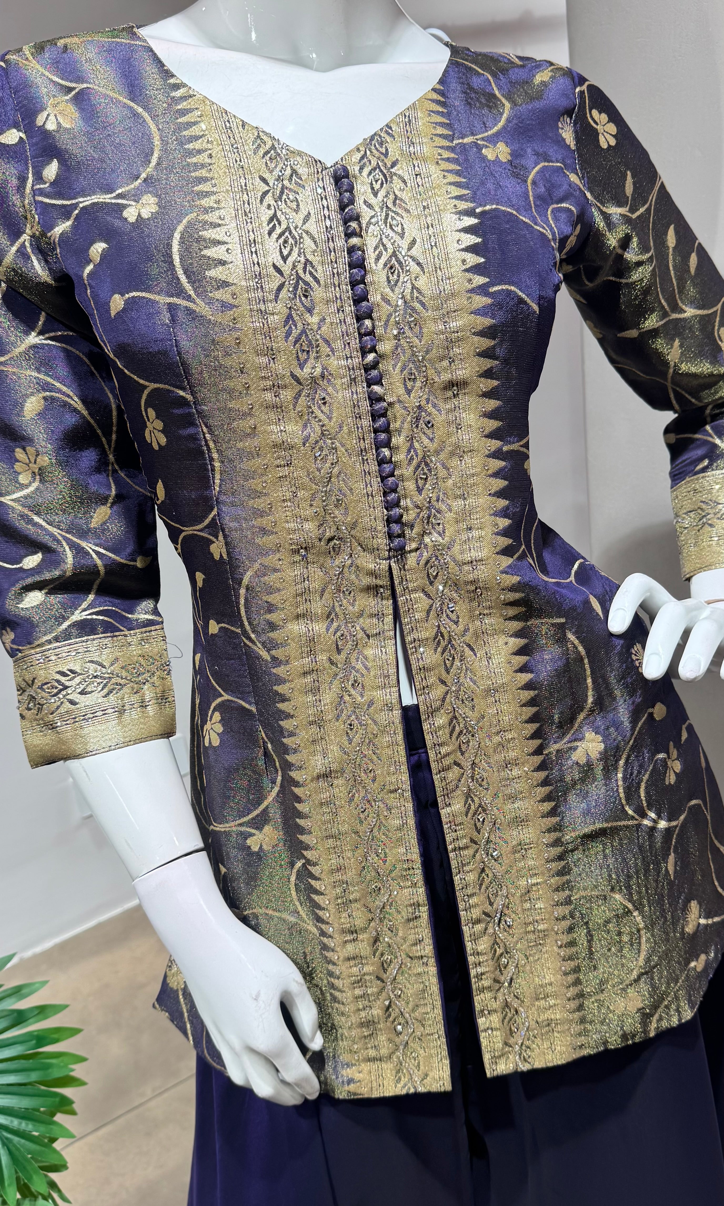 Purple elegant palazoo set