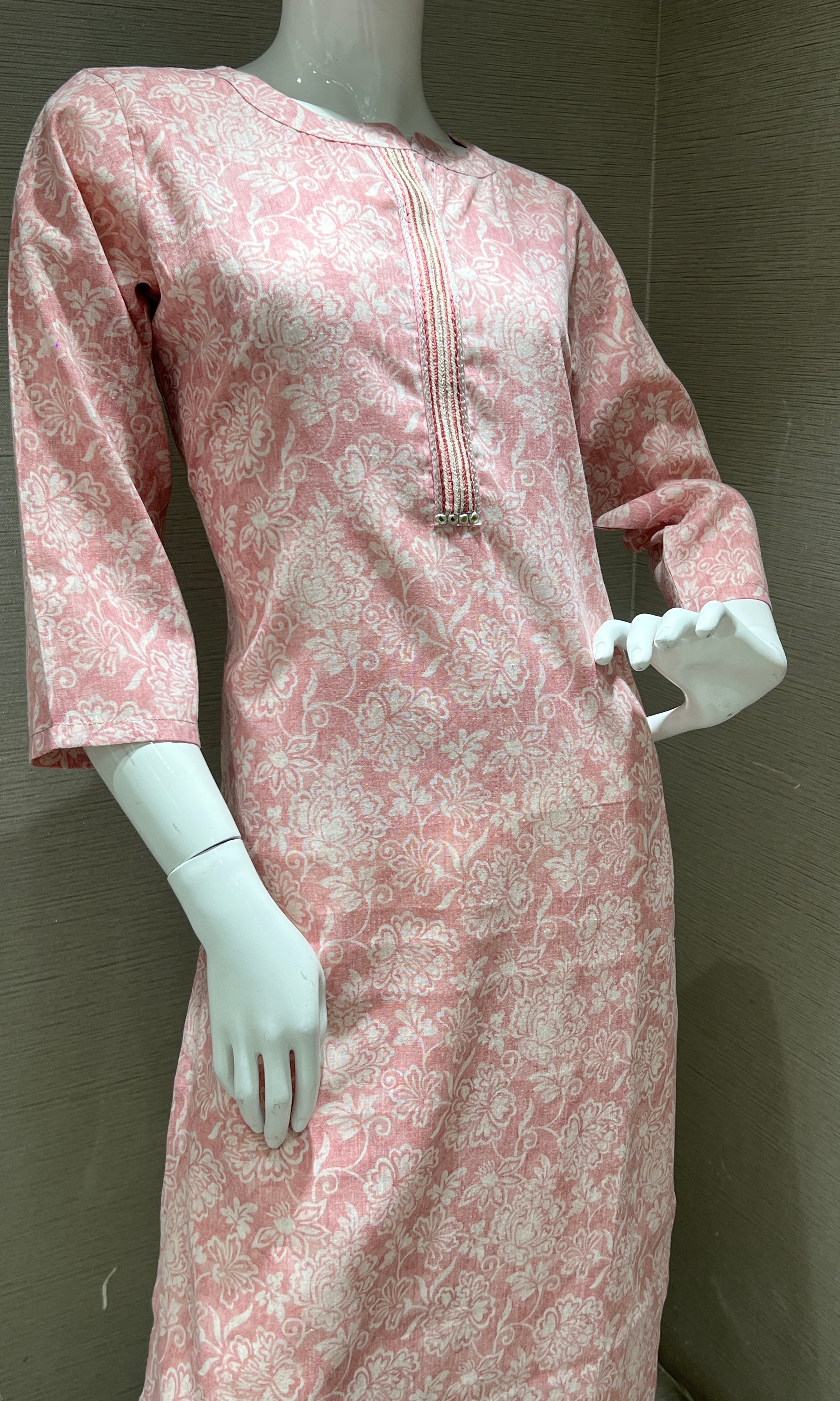 Pink floral print Kurti top