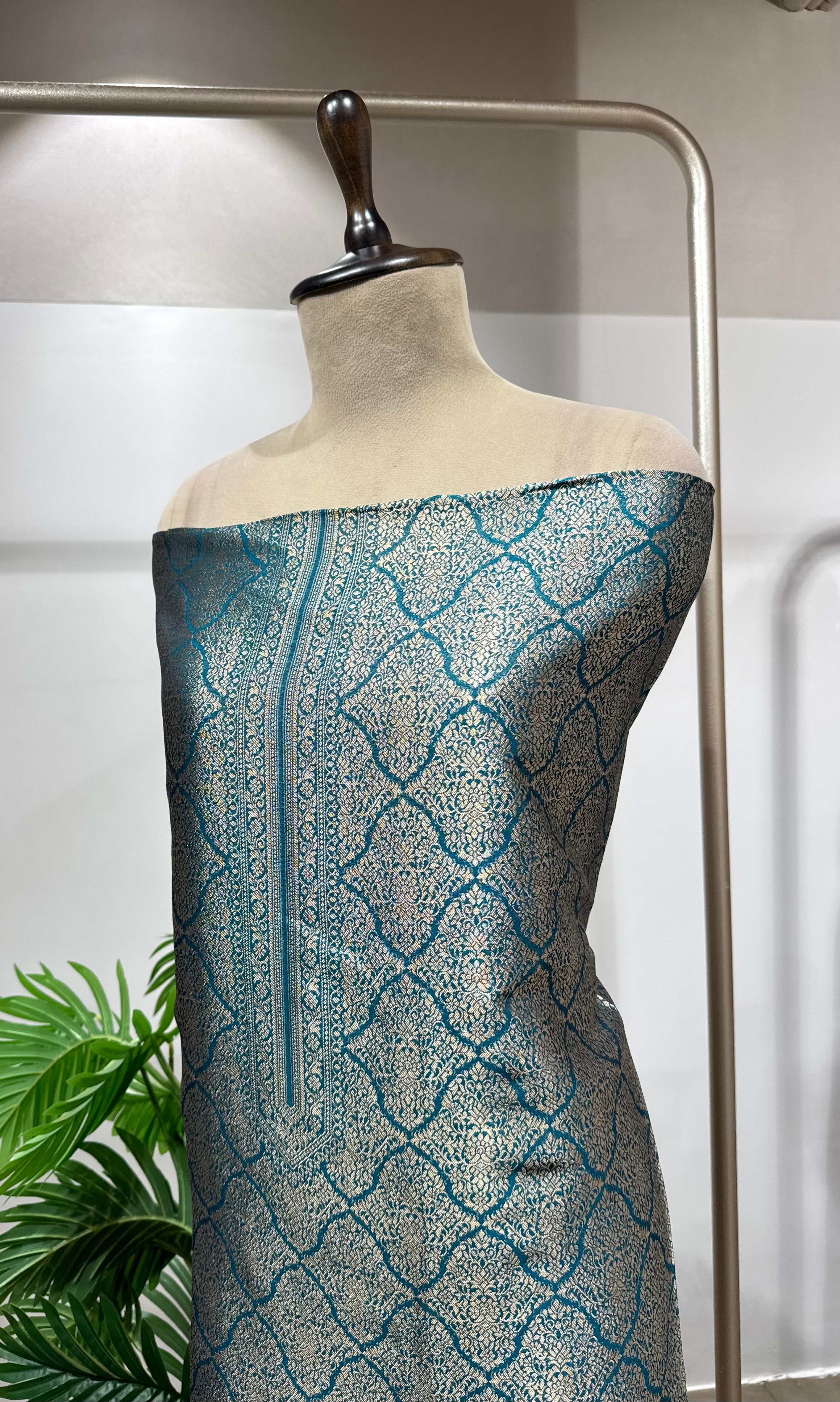 SEA Green Georgette DRESS MATERIAL