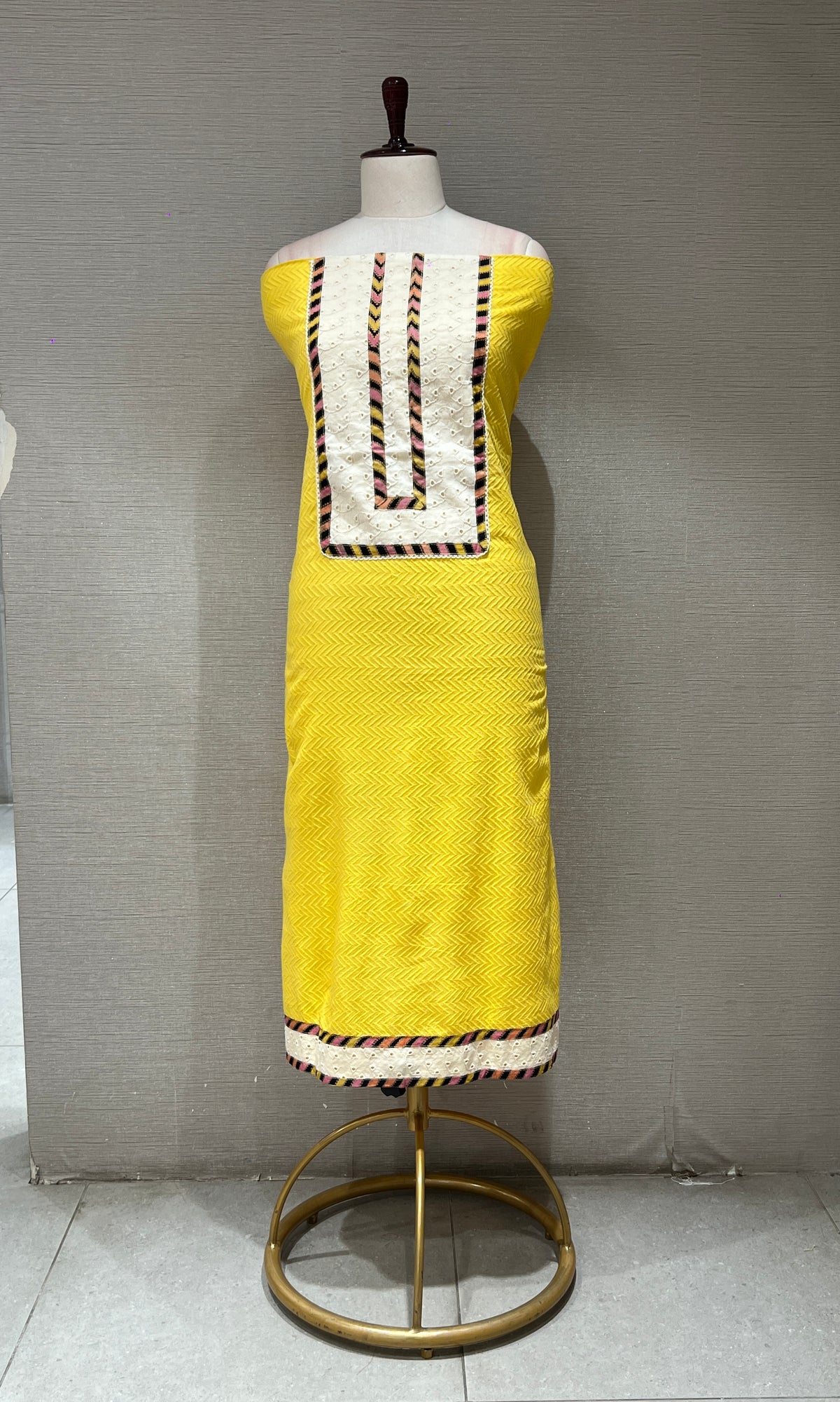 Yellow dress material
