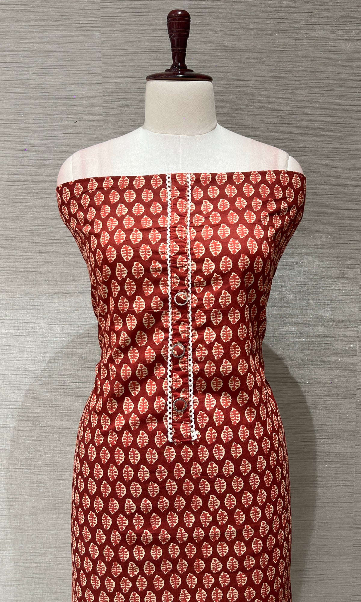 Rust orange dress material
