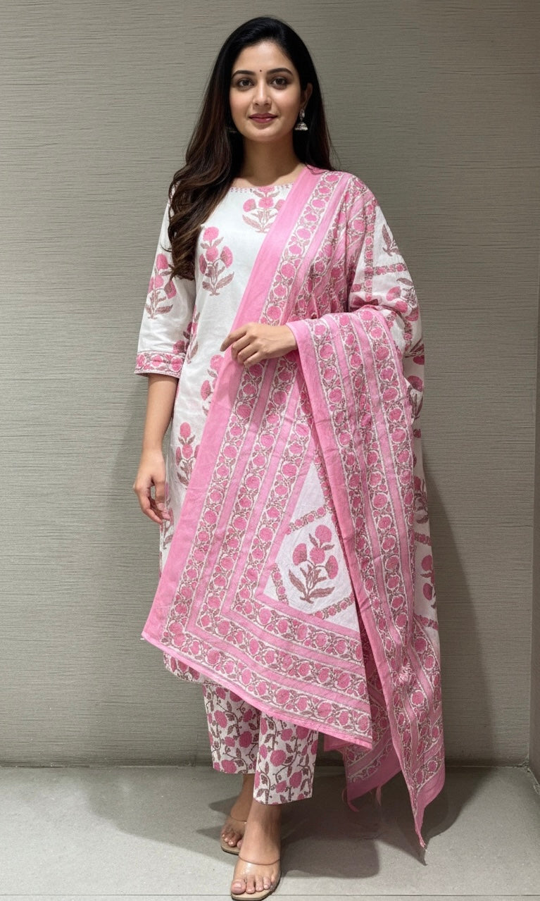 ROSE Pink kurta set