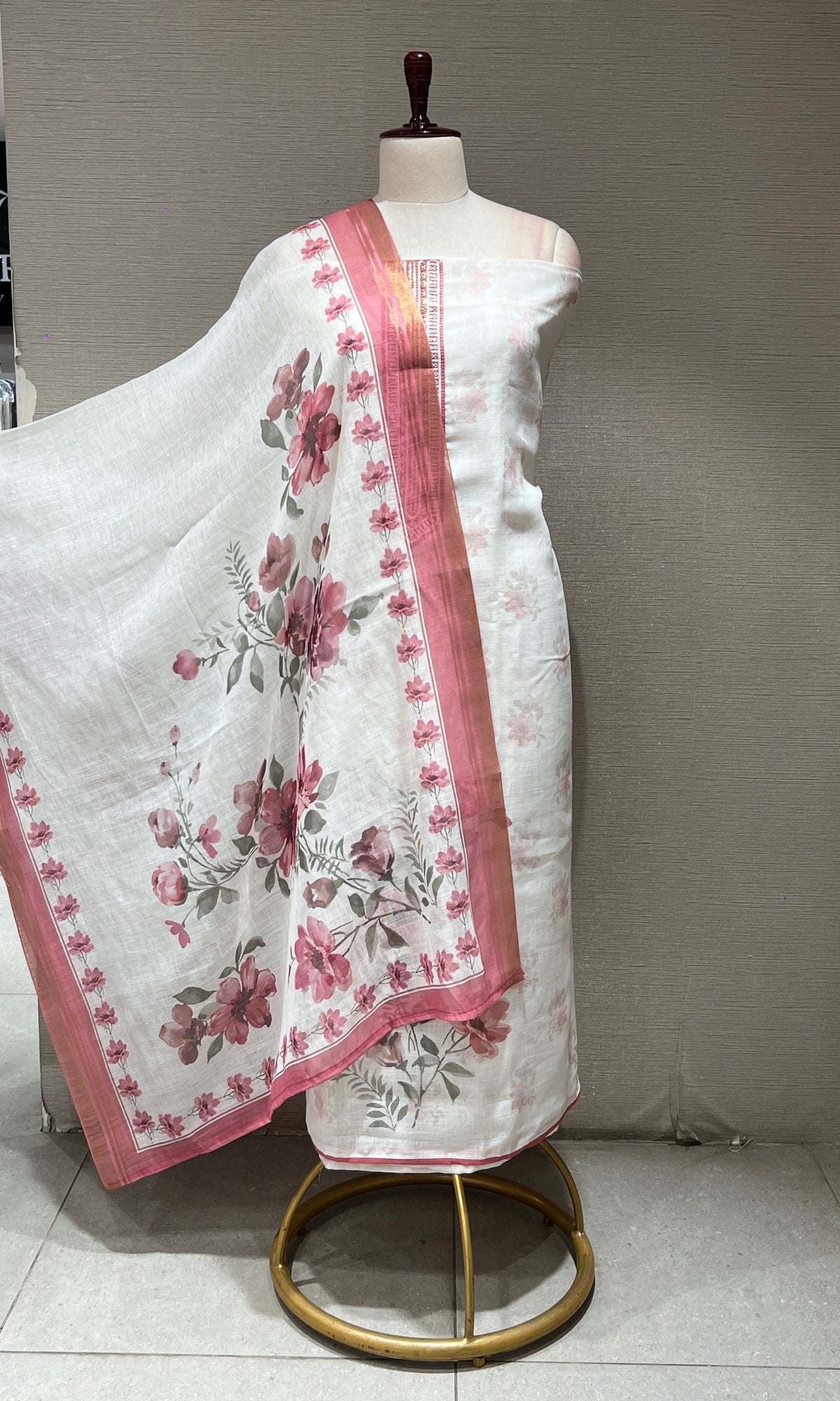 LIGHT PINK DRESS MATERIAL
