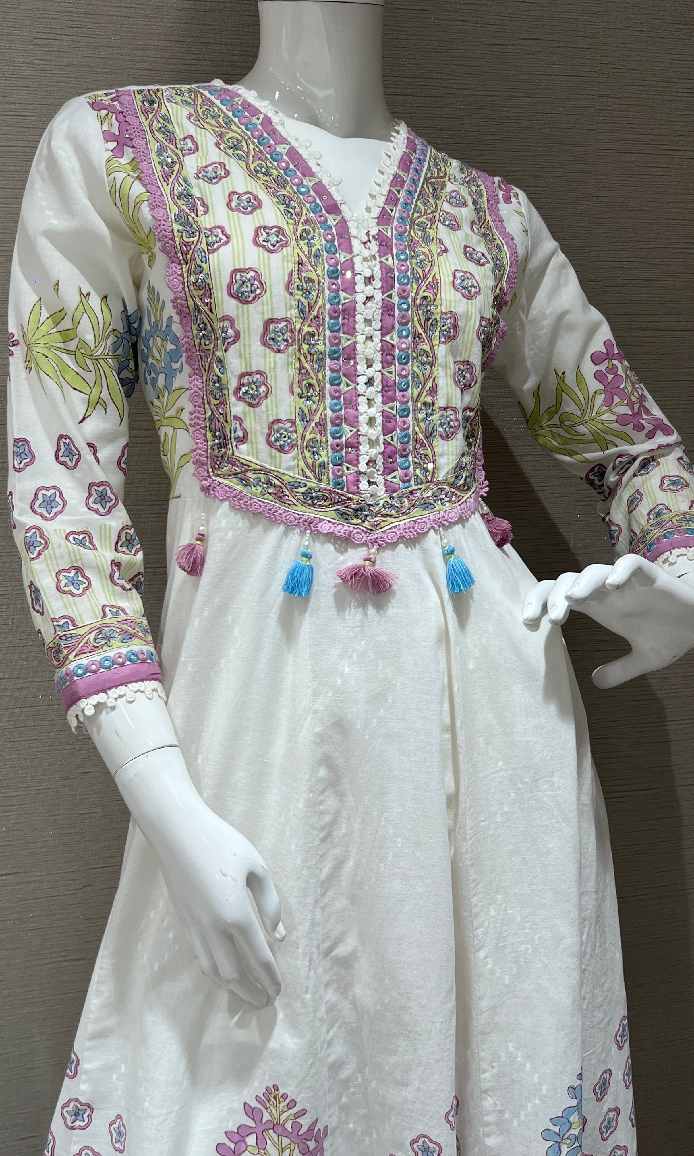 Purple Anarkali with Palazzo