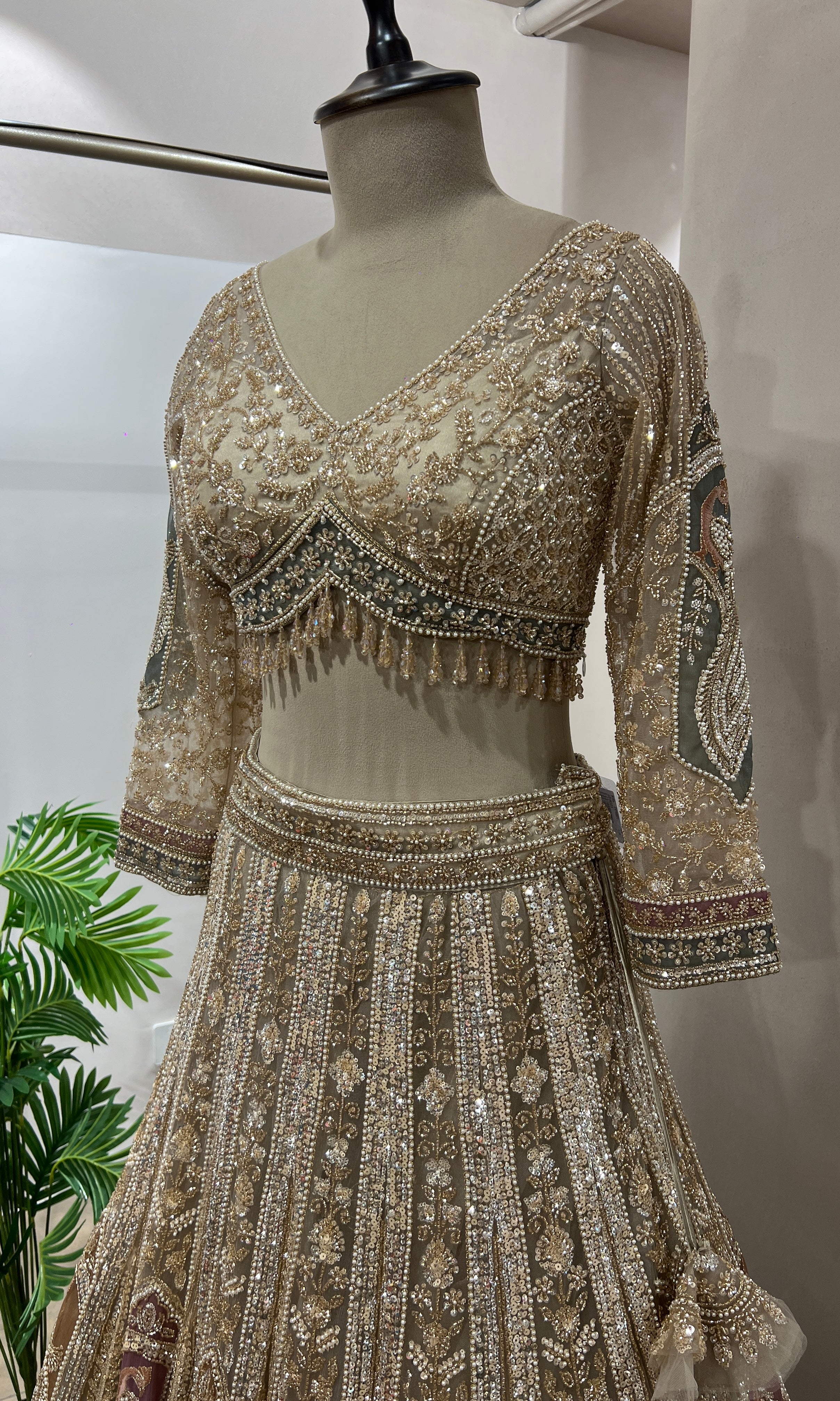 GOLD HEAVY INTRICATE EMROIDERED LEHENGA