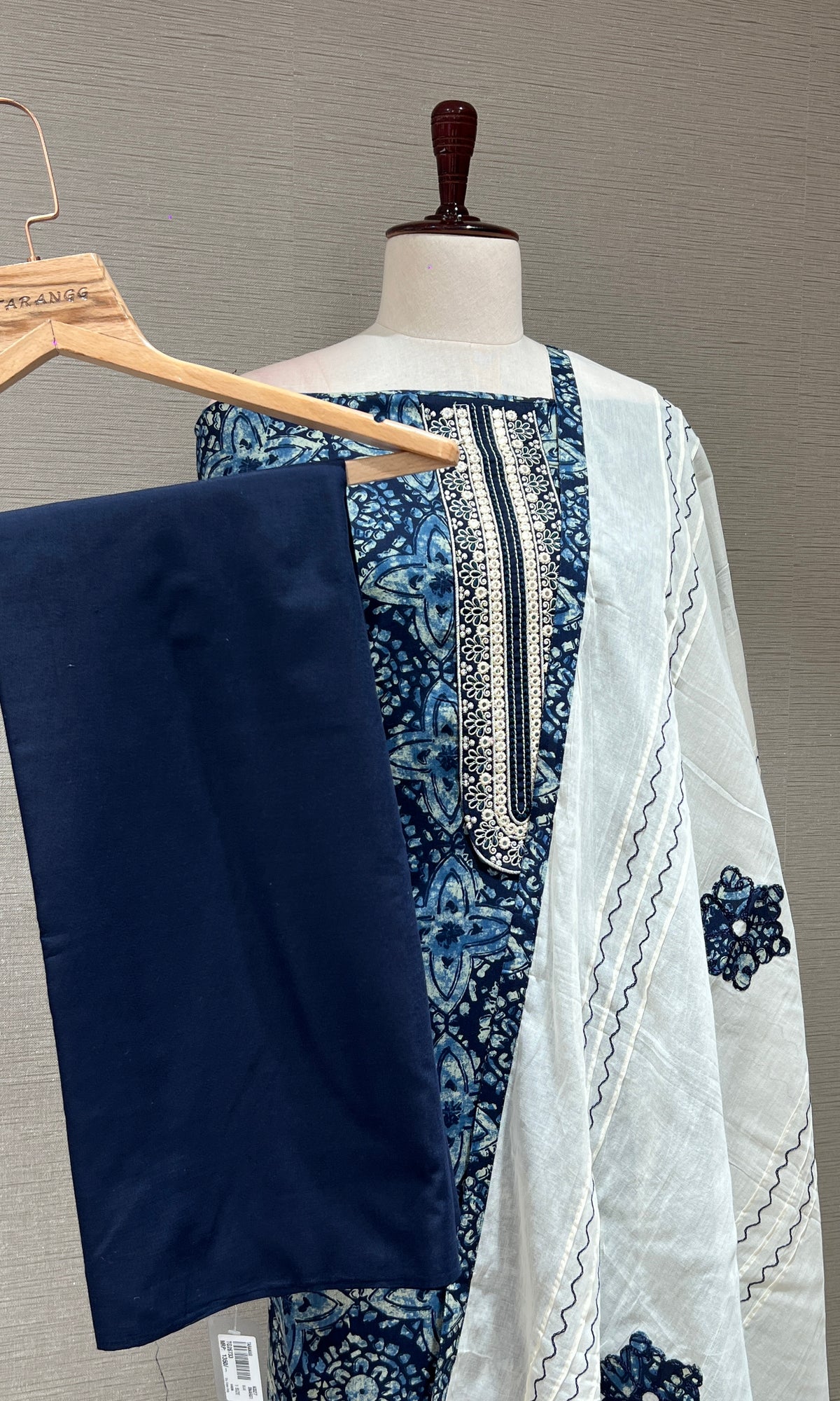 Blue dress material