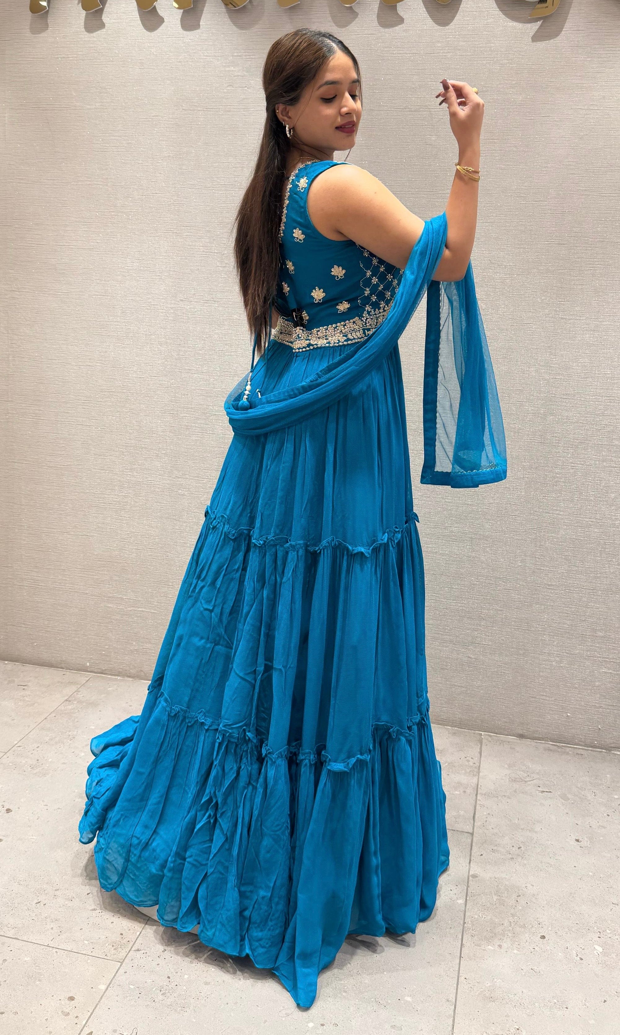 Blue long dress