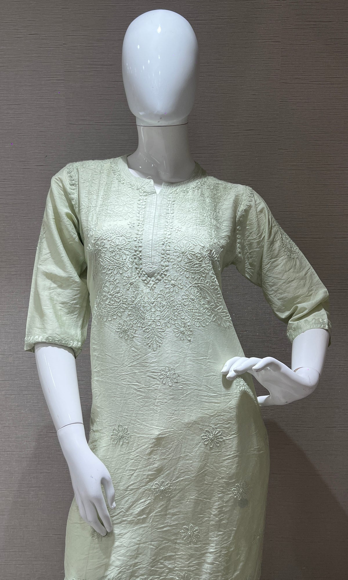 Ethnic Pista Green Kurti top