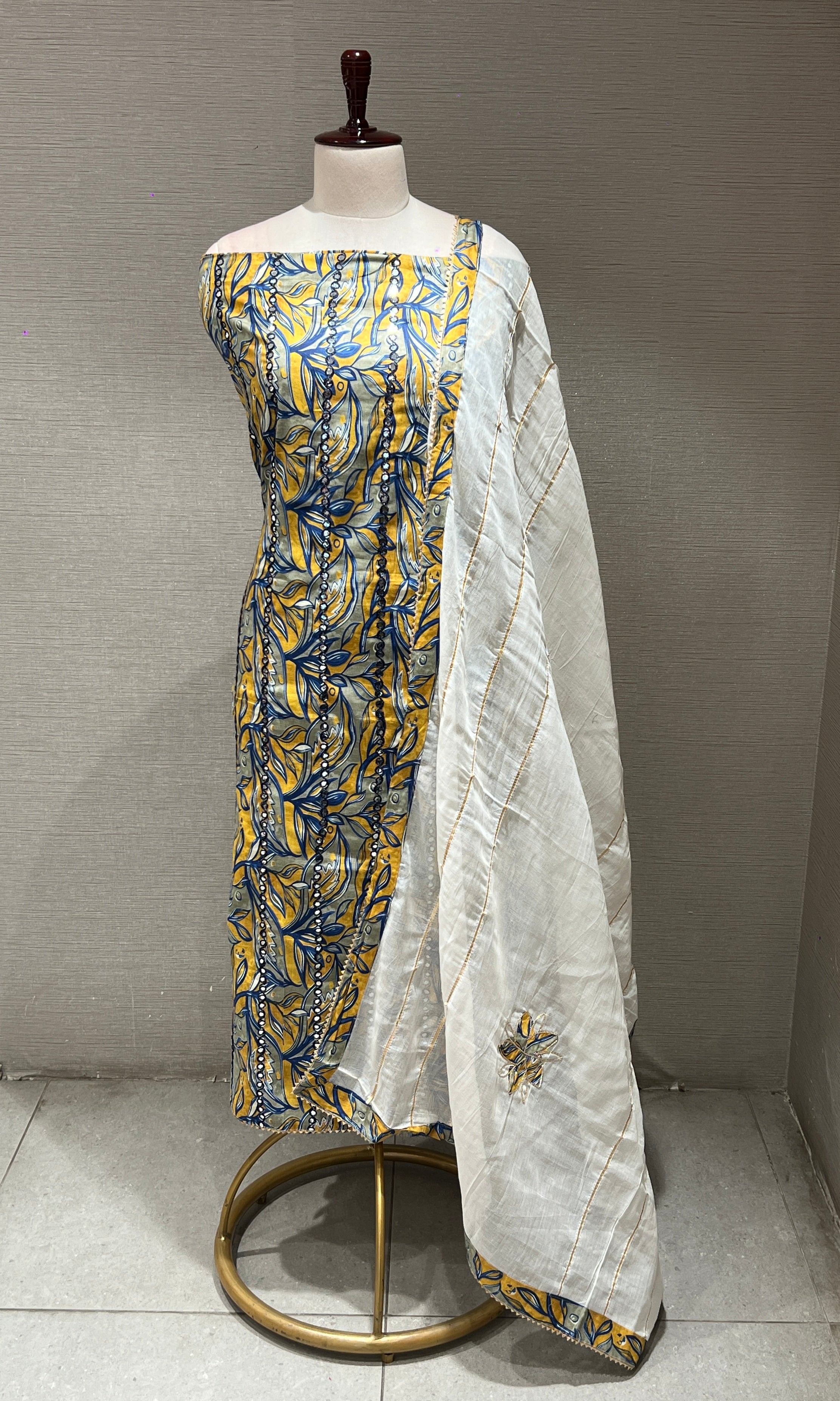 Yellow dress material