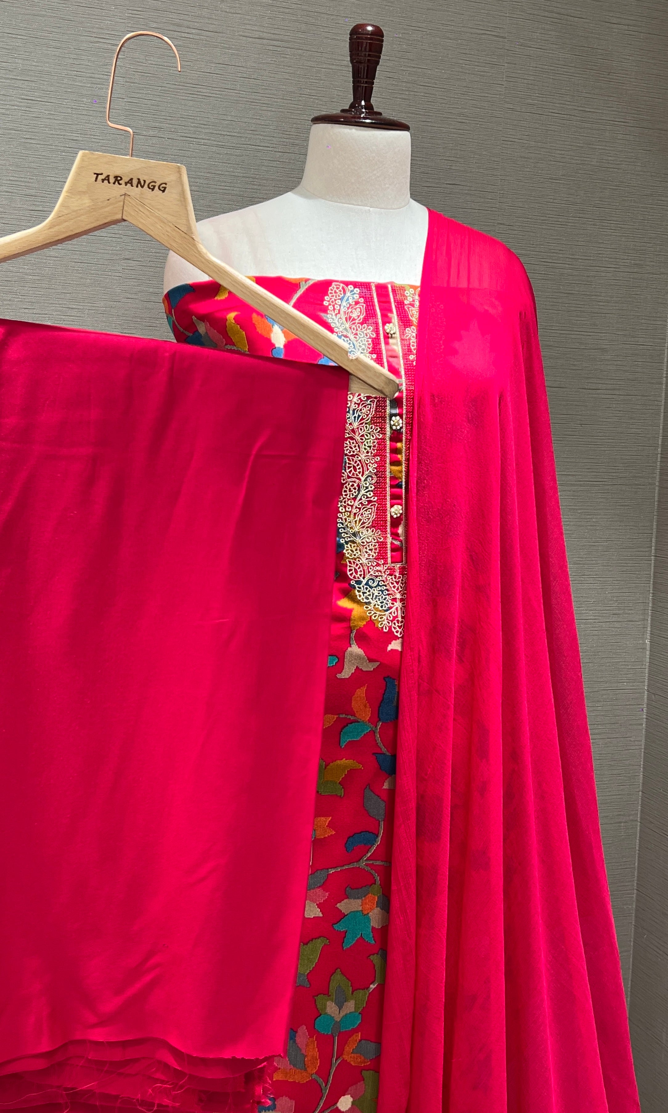 Rani pink dress material