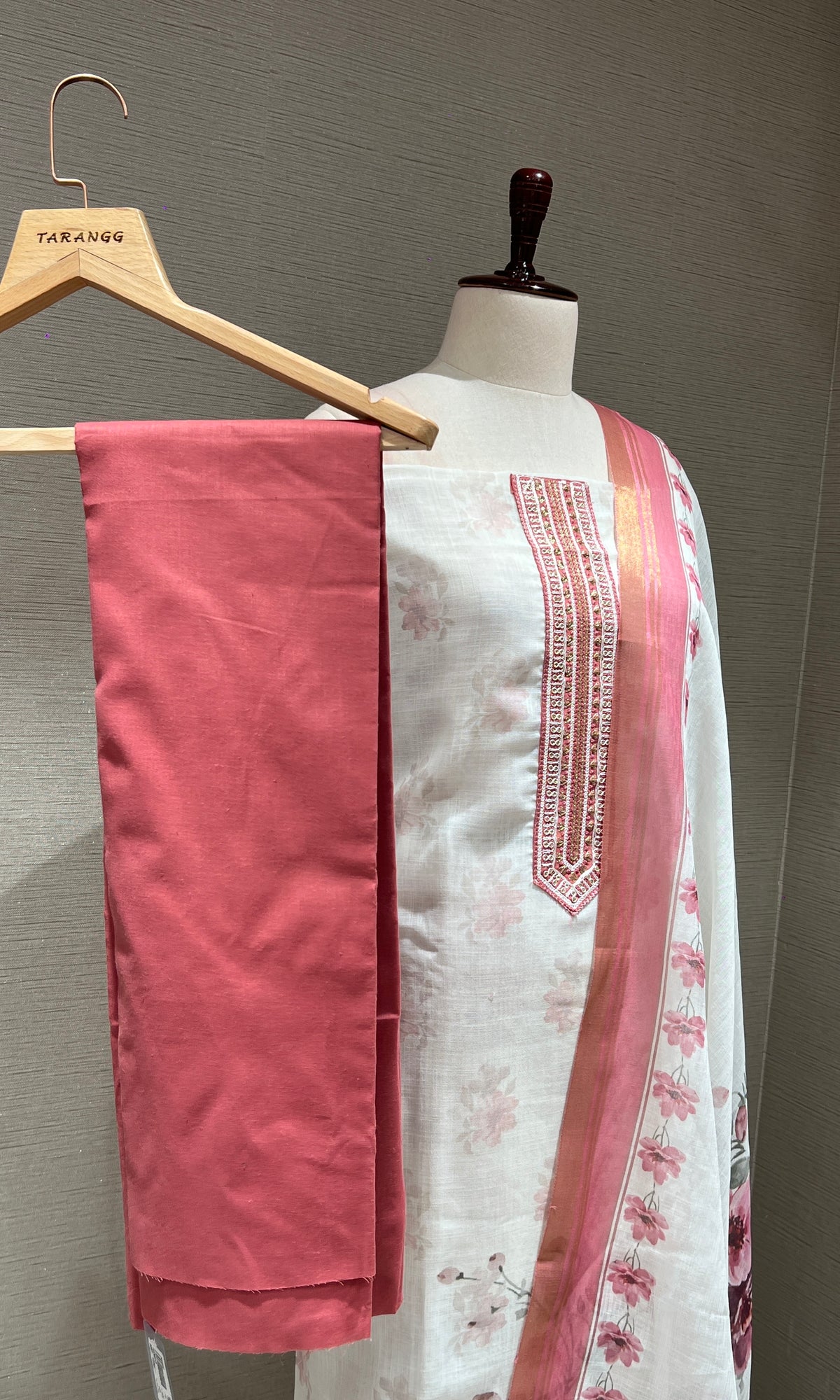 LIGHT PINK DRESS MATERIAL