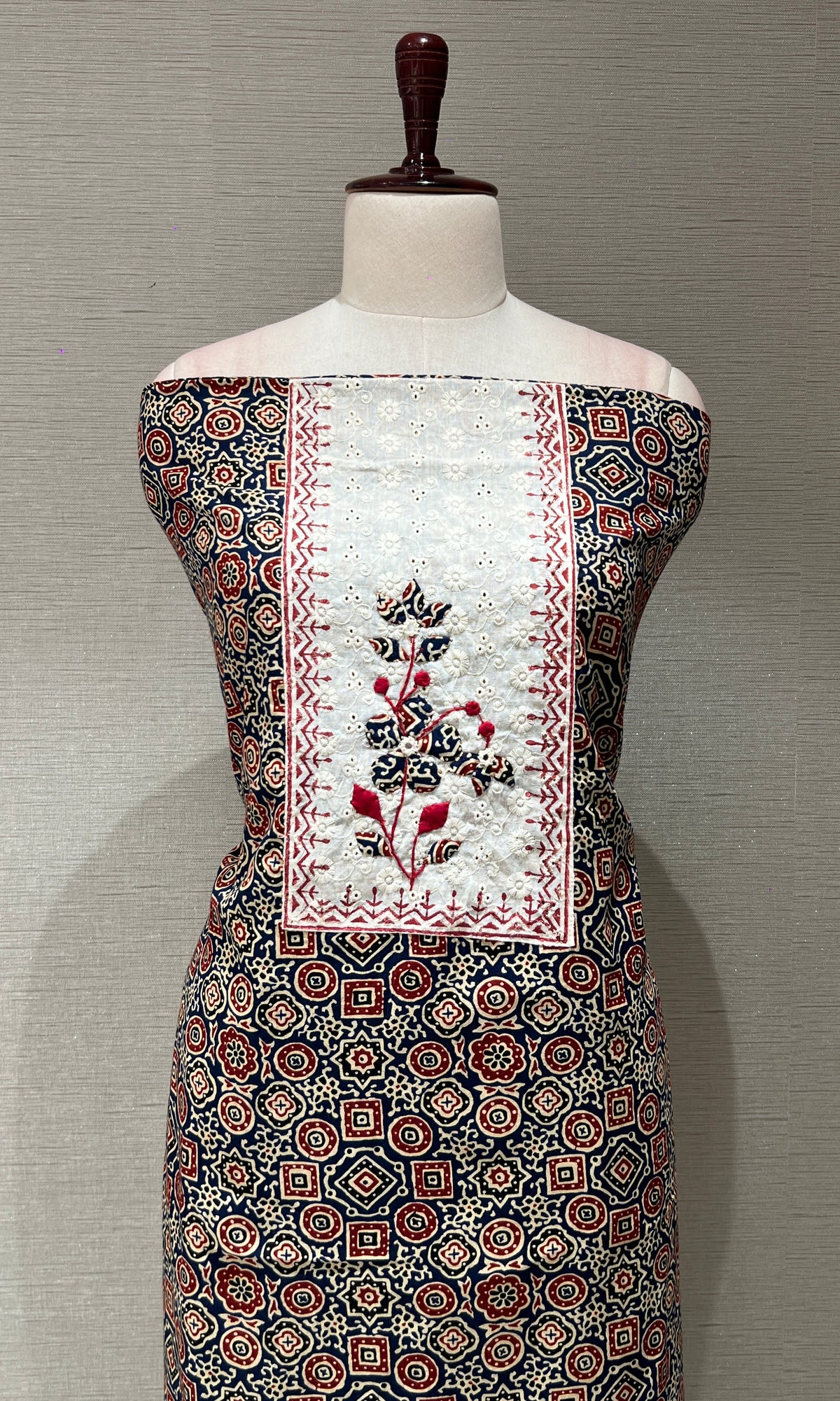 Maroon dress material