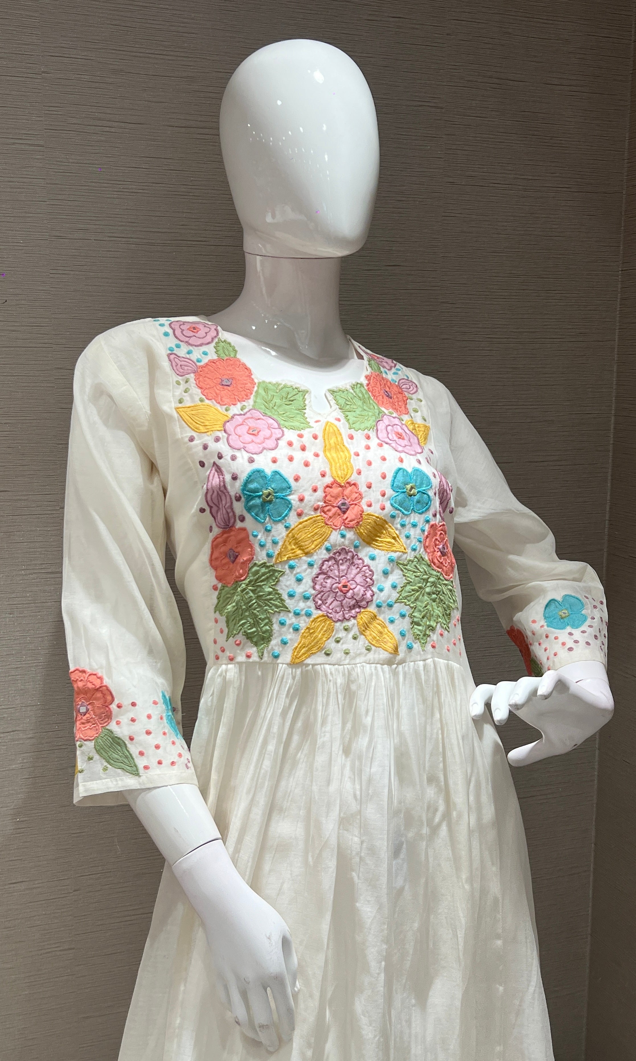 Cream kurta set