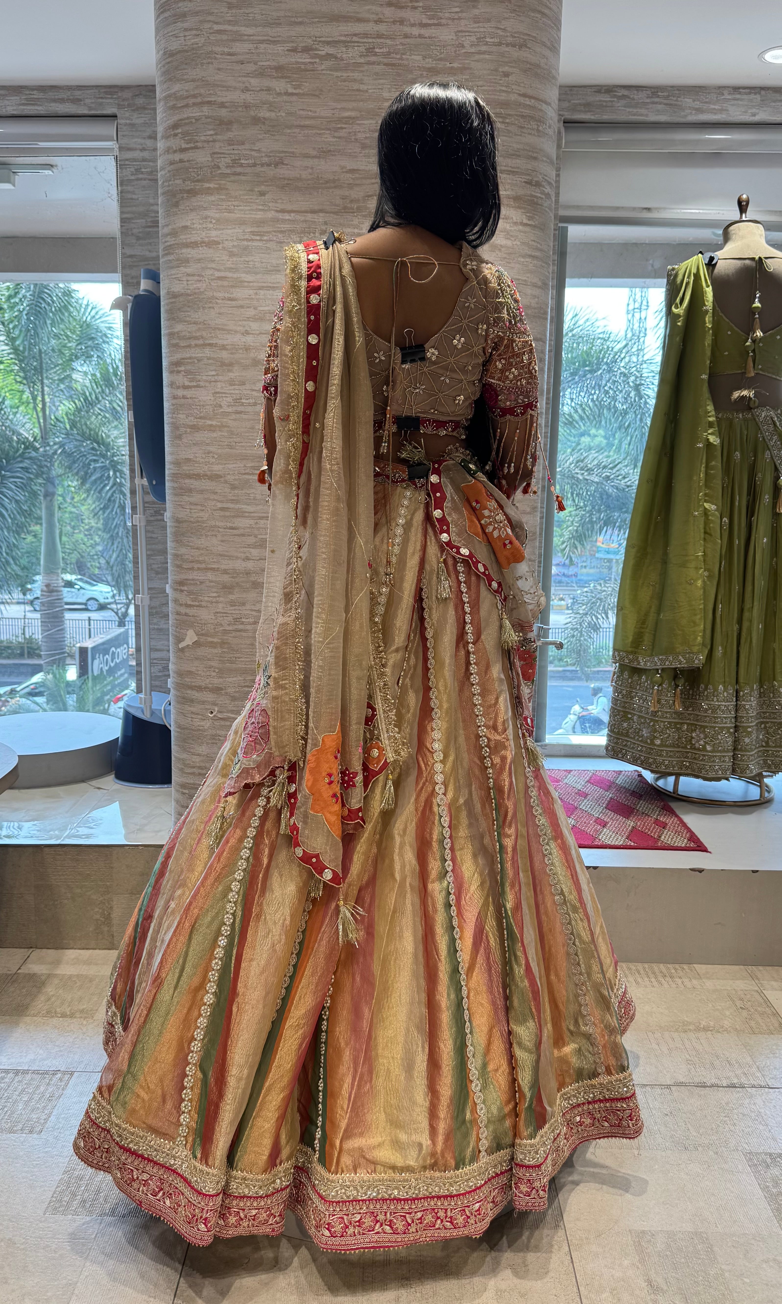 MULTI BRIDAL LEHENGA & EMBROIDERED BLOUSE