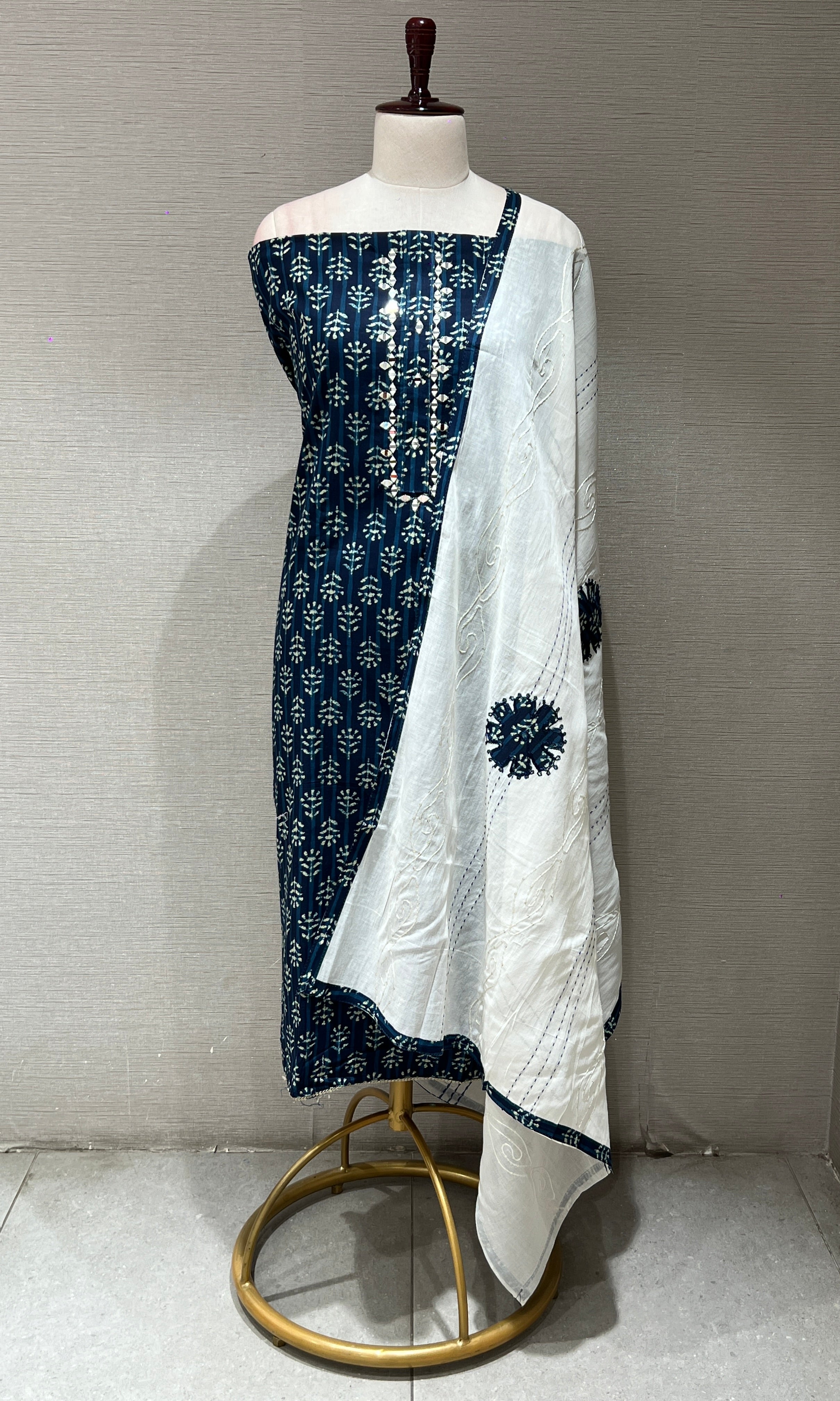 Navya blue dress material