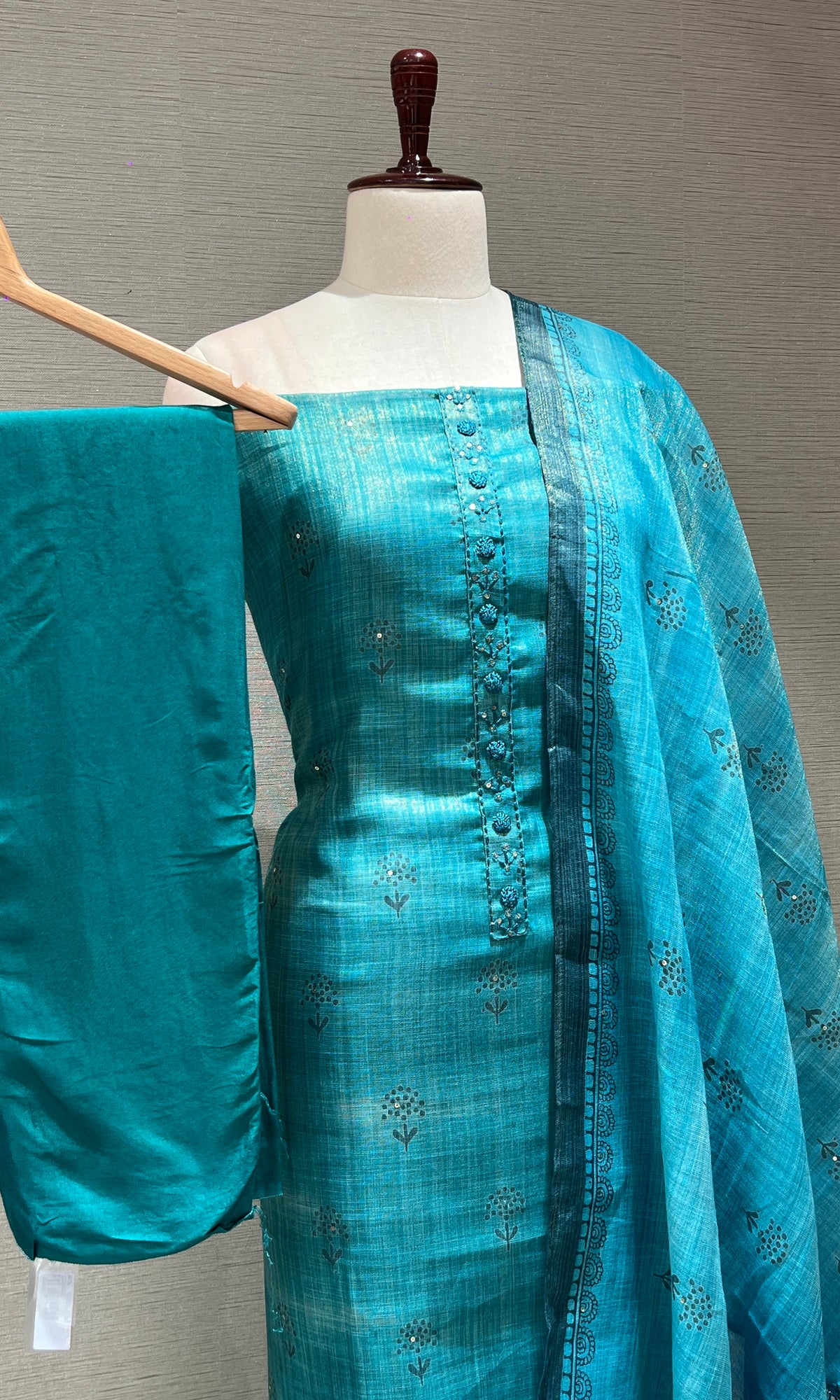 Blue dress material