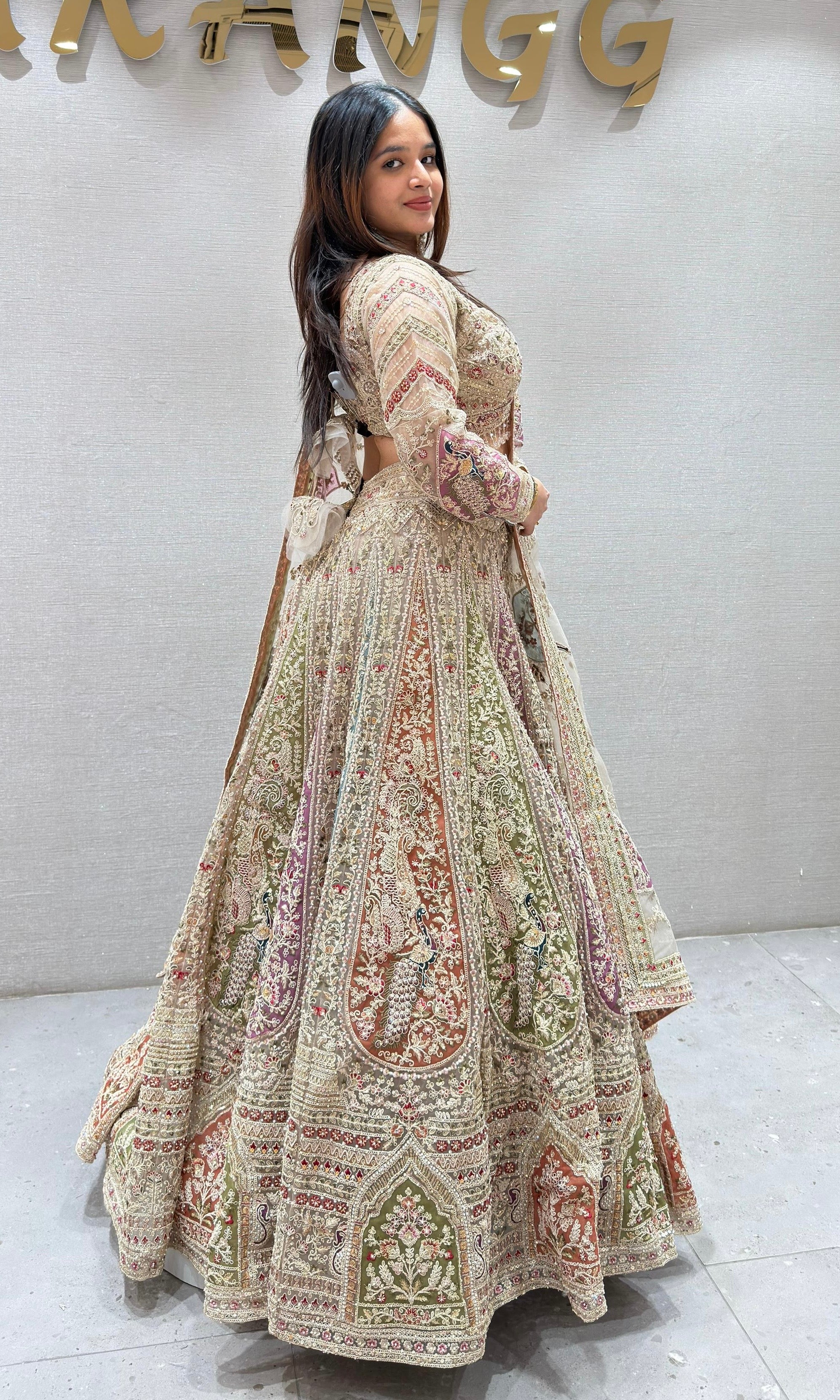 BEAGH GOLDEN HEAVY EMBROIDERED Lehenga