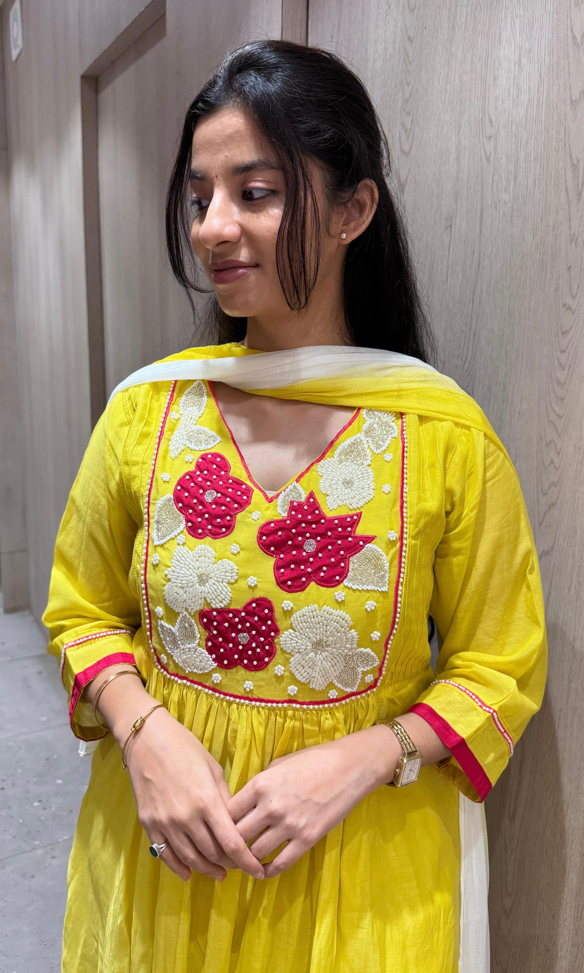 sunshine yellow kurta set