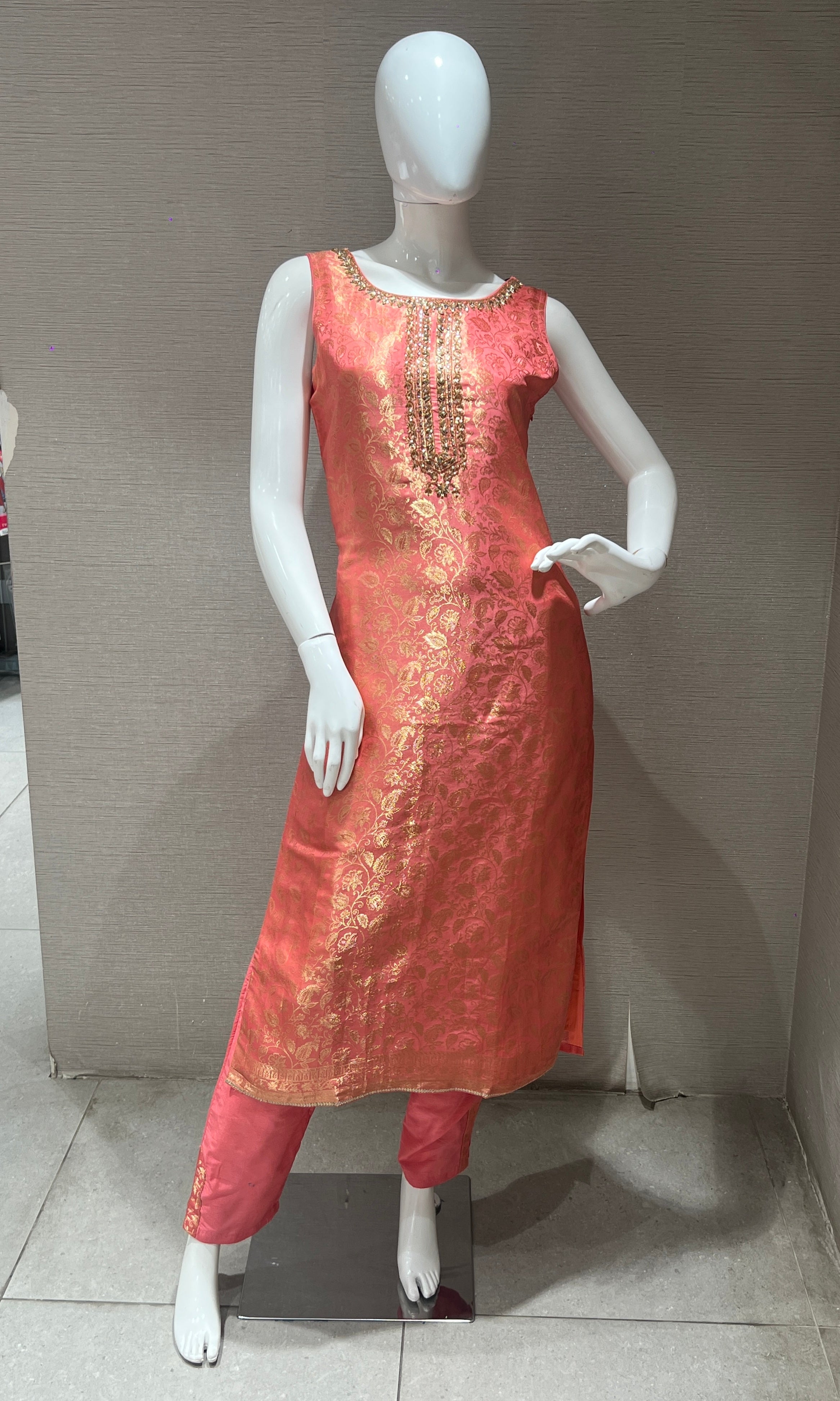 Baby pink kurta set