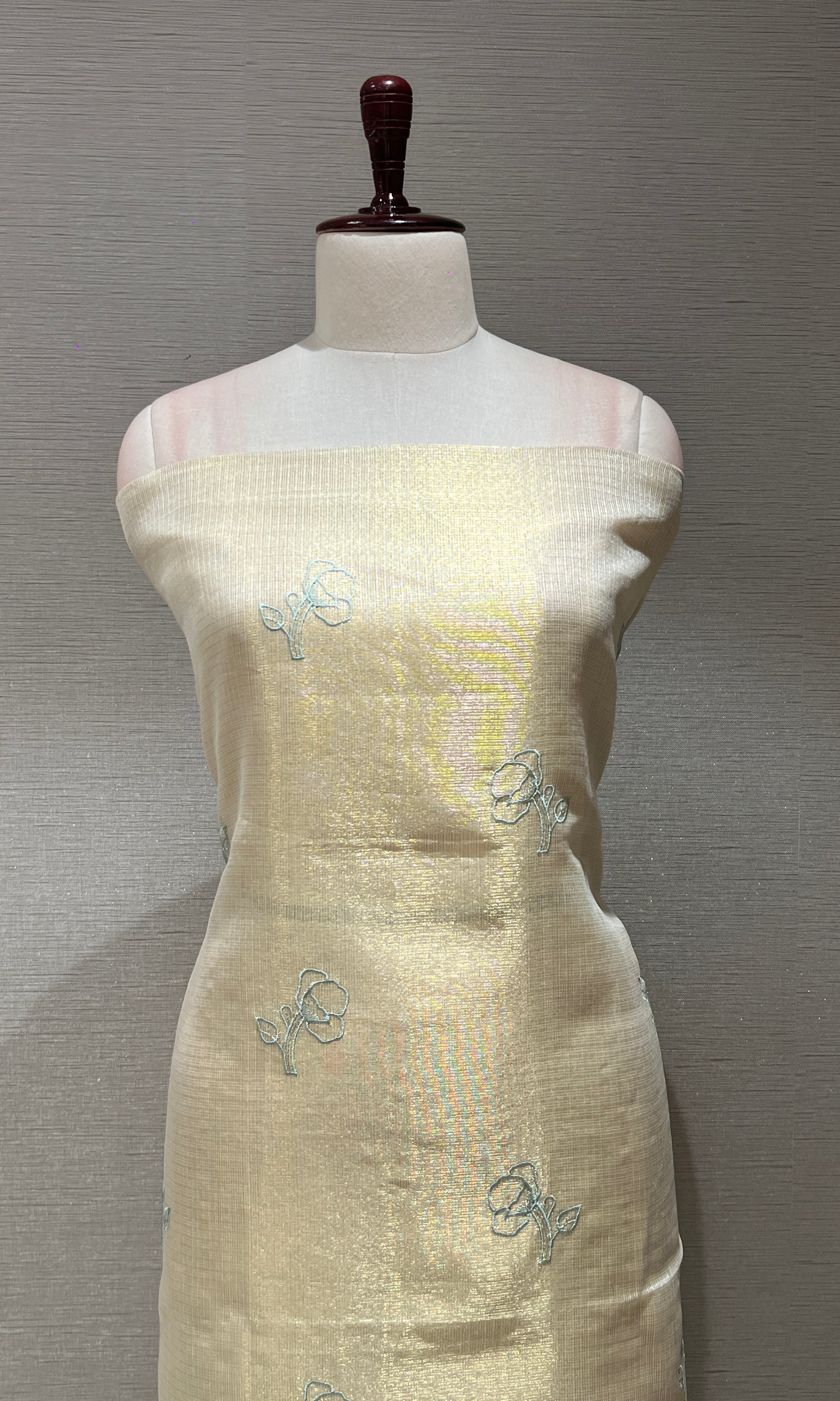 Light blue dress material