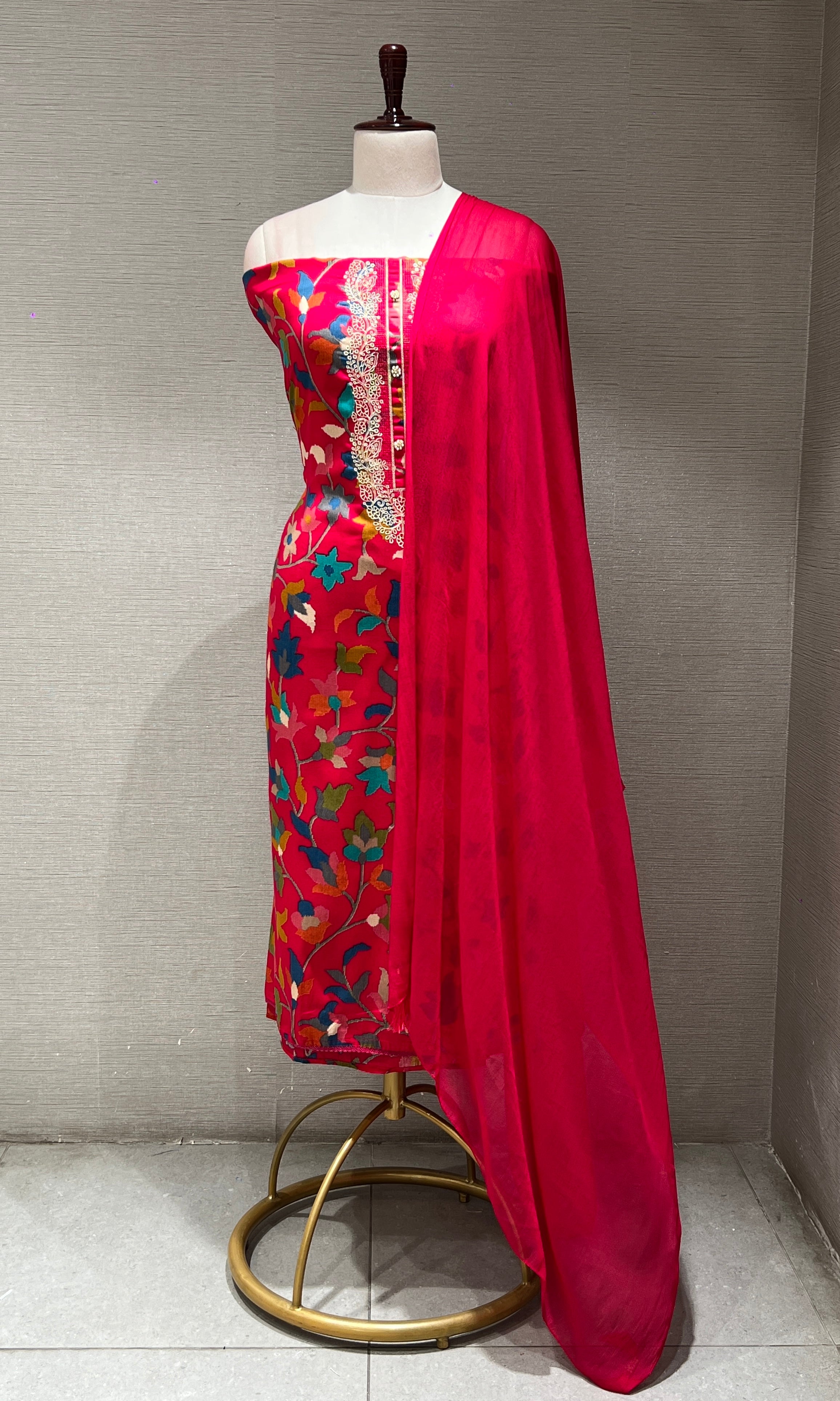 Rani pink dress material