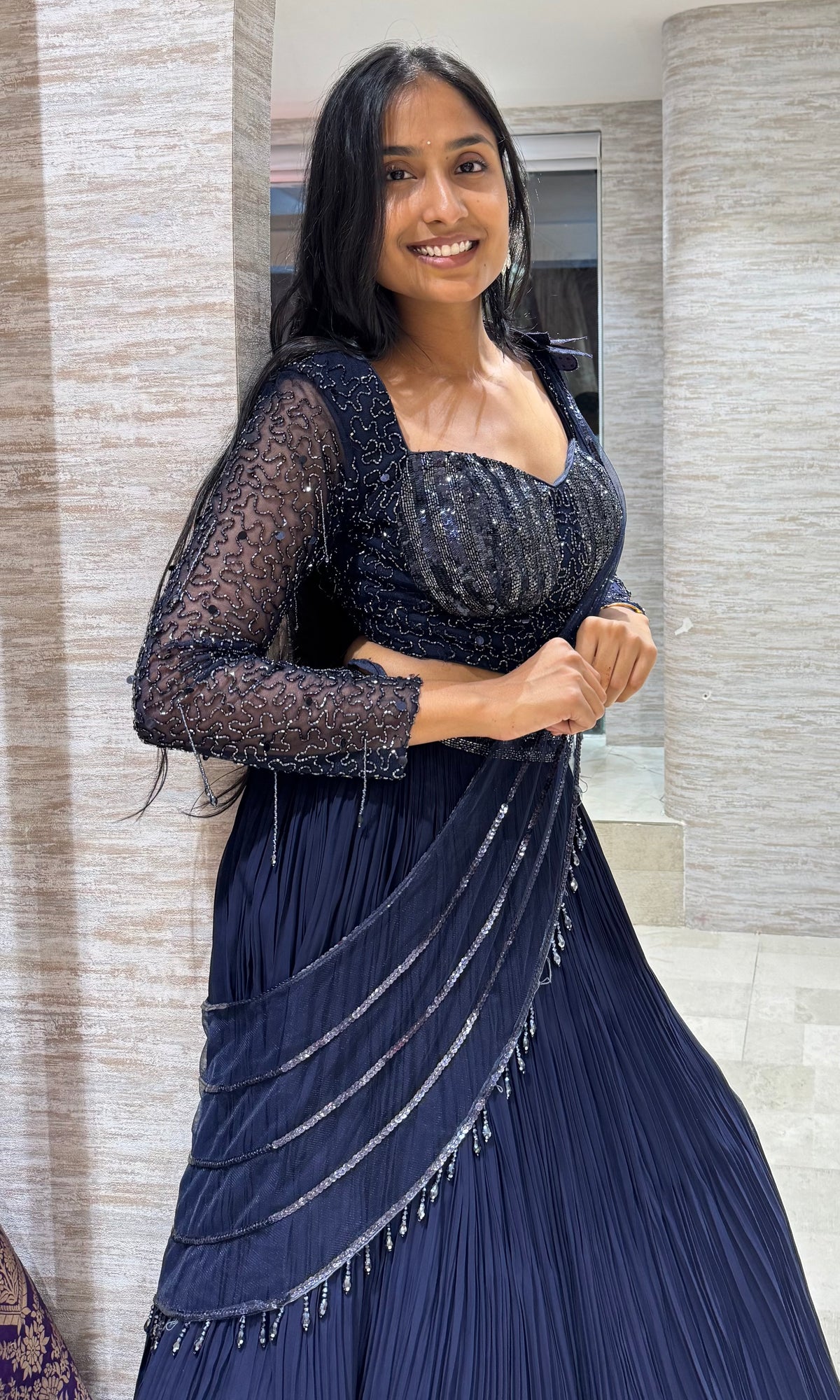 BLUE ELEGANT LEHENGA