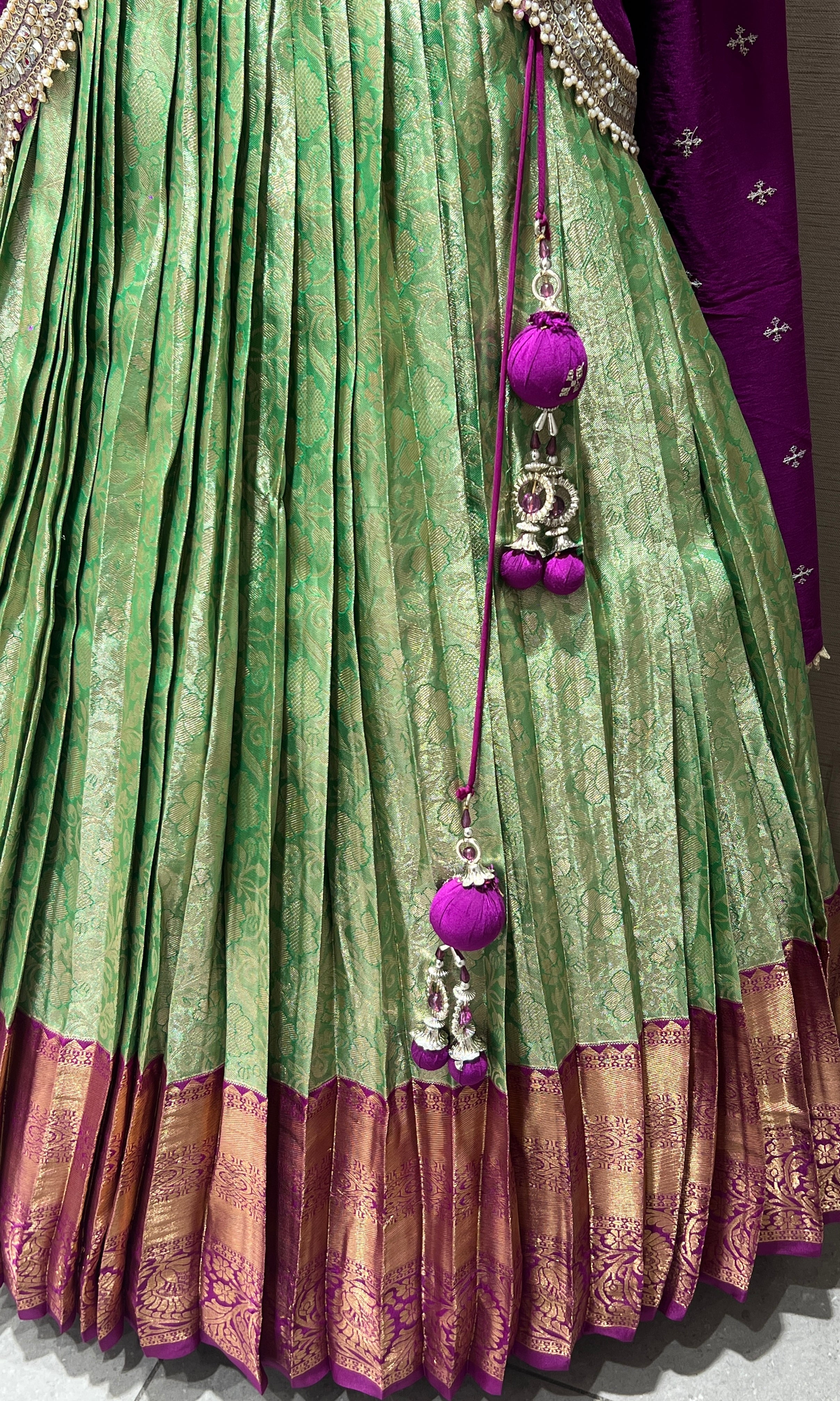 Violet Pattu Lehenga