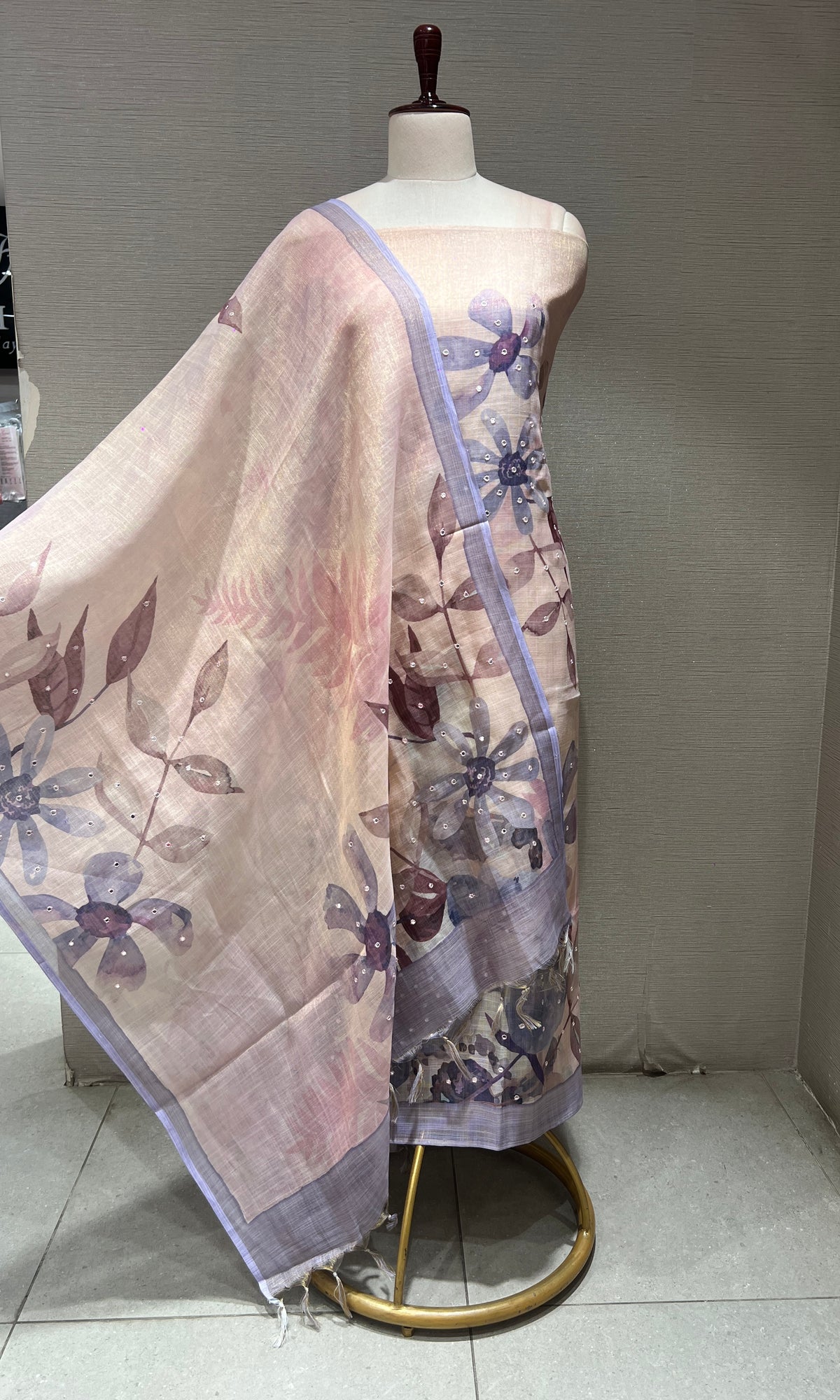 Purple dress material