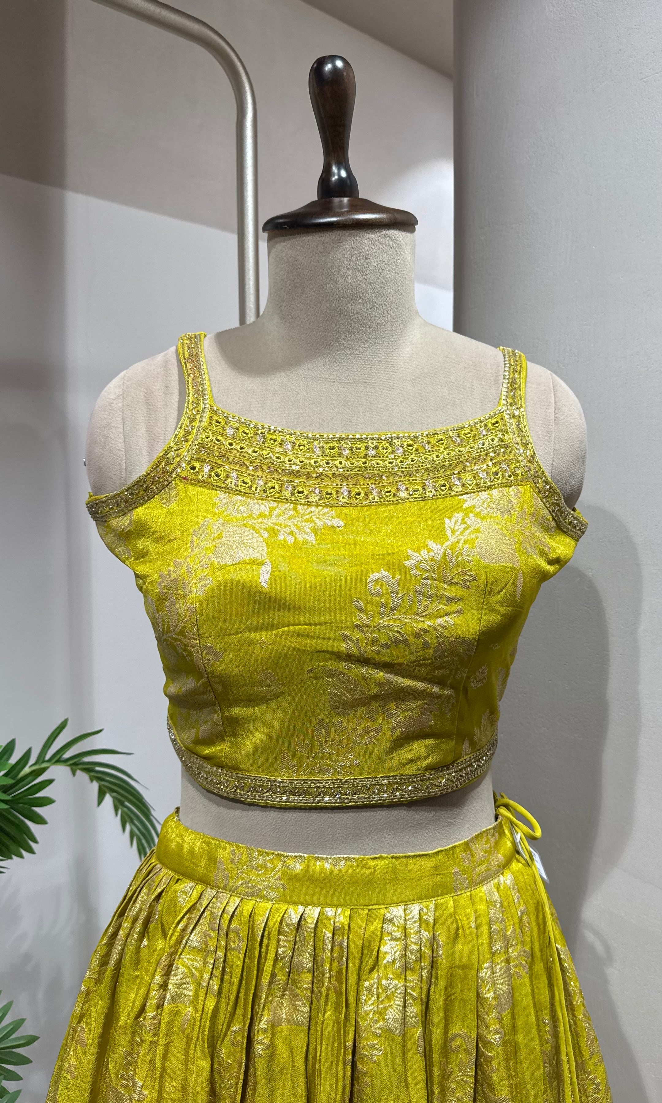 mehandi green raw silk designer lehenga choli
