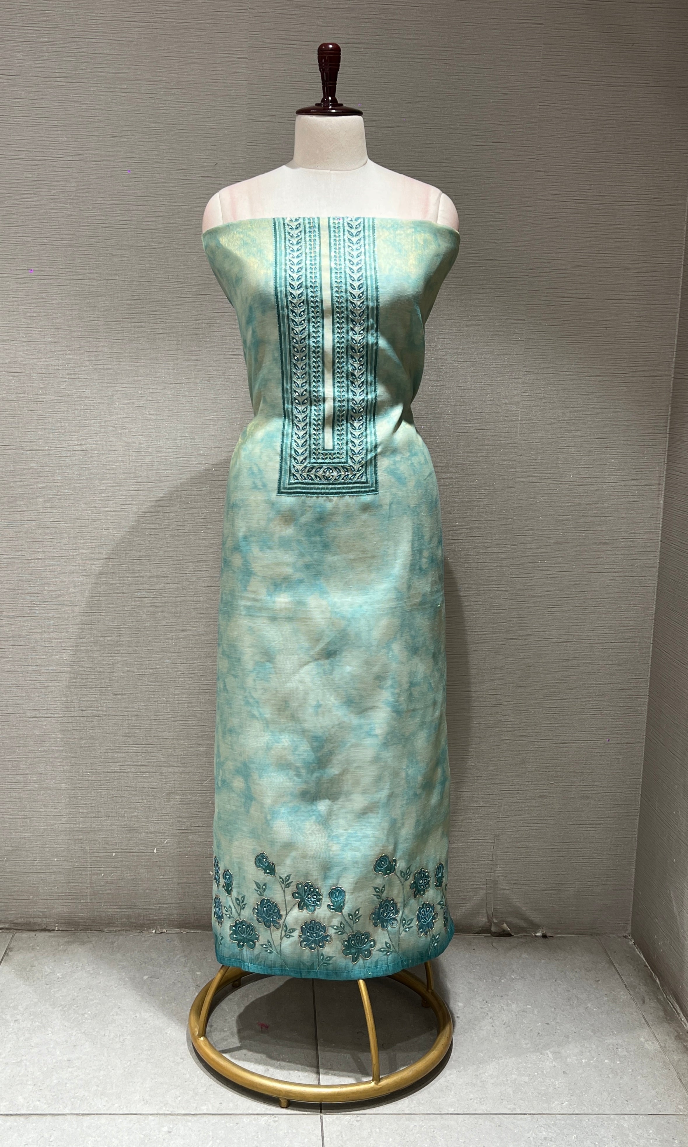 Light blue dress material