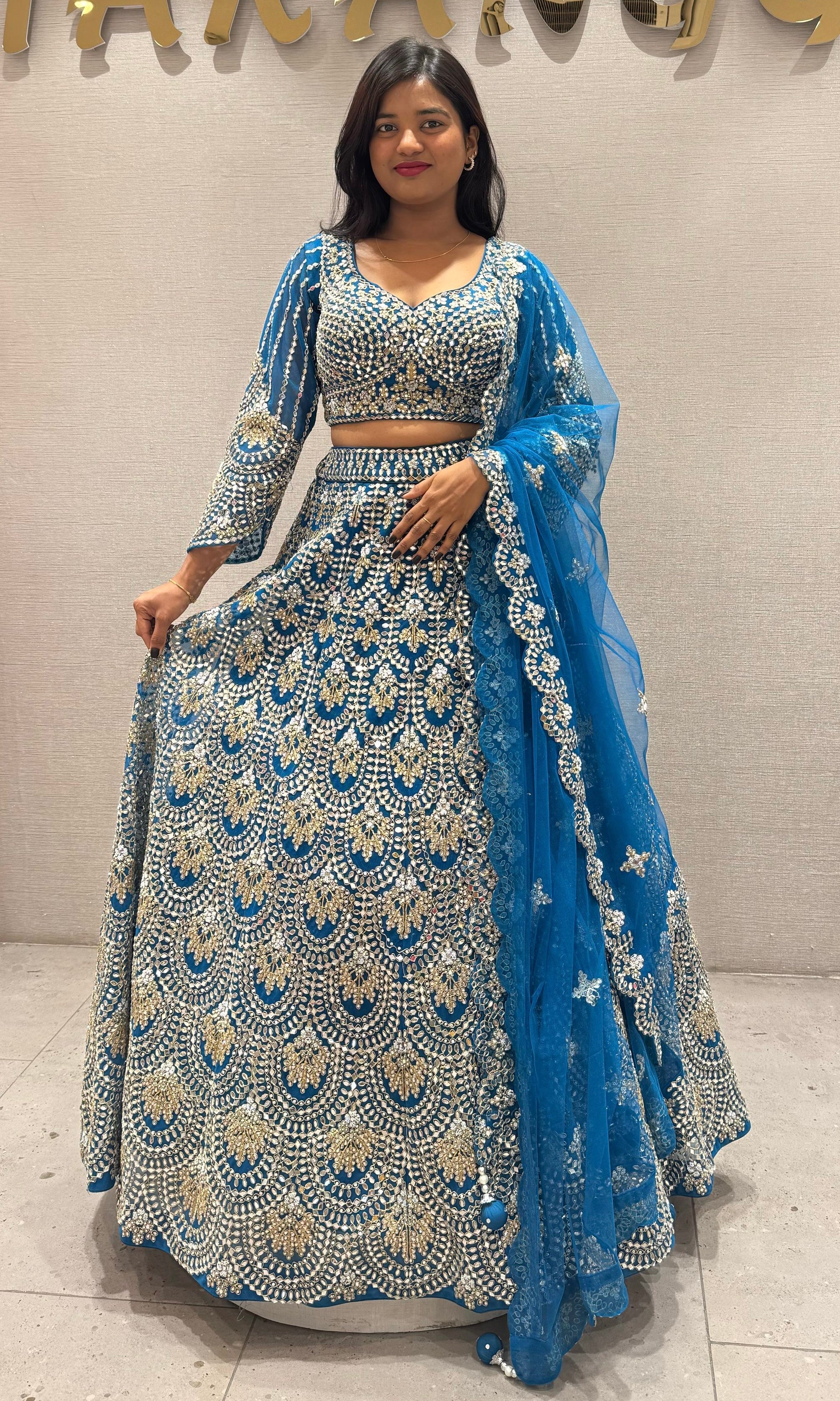 Blue lehenga