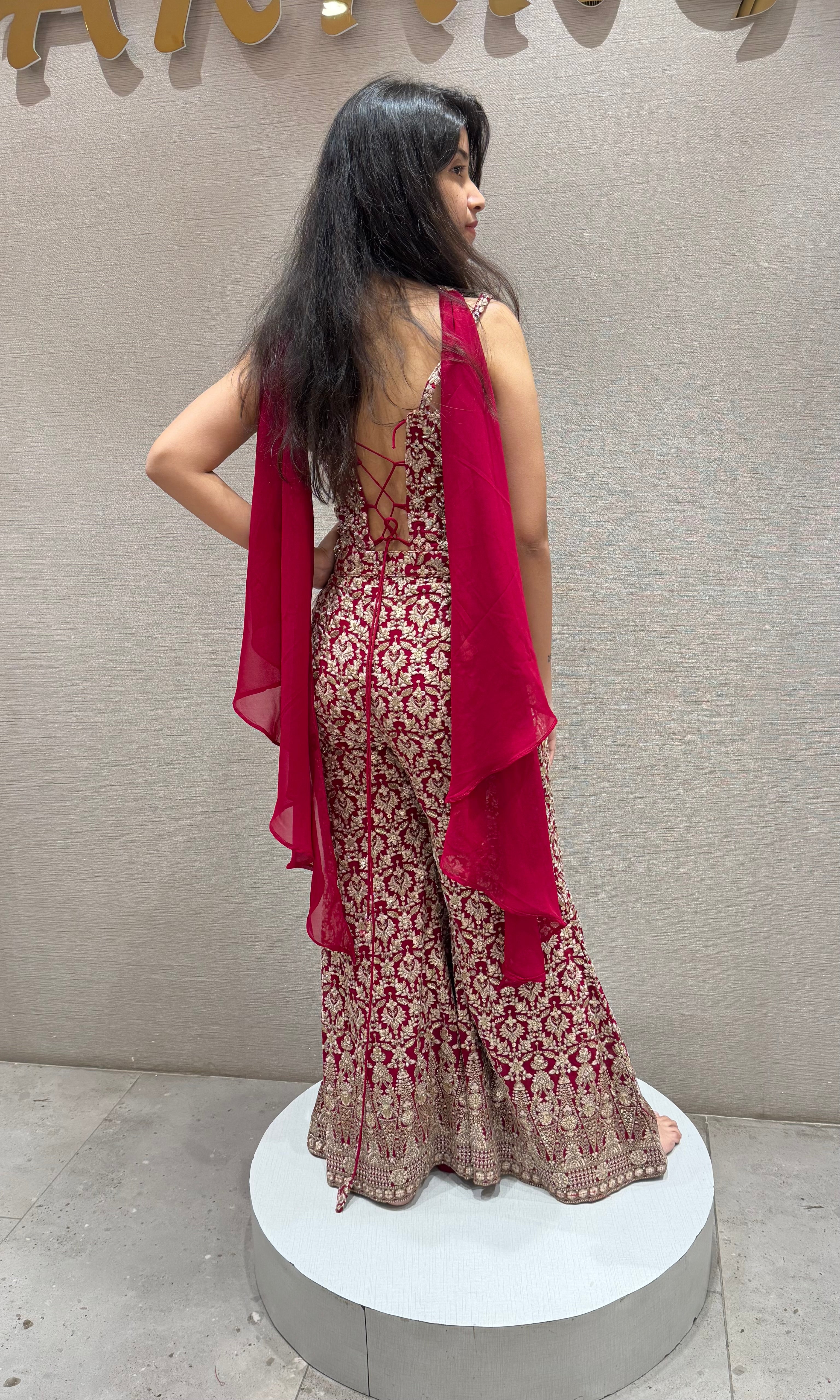 Rani pink EMBELLISHED palazzo SET