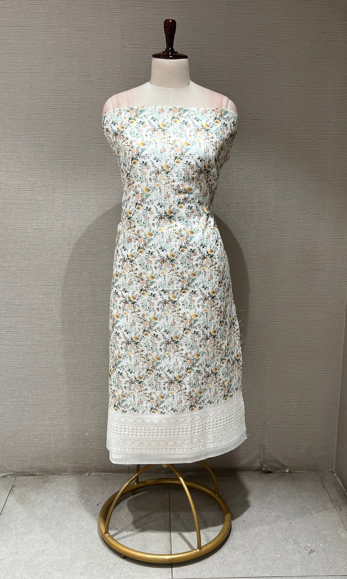 Multi Yellow Dress material
