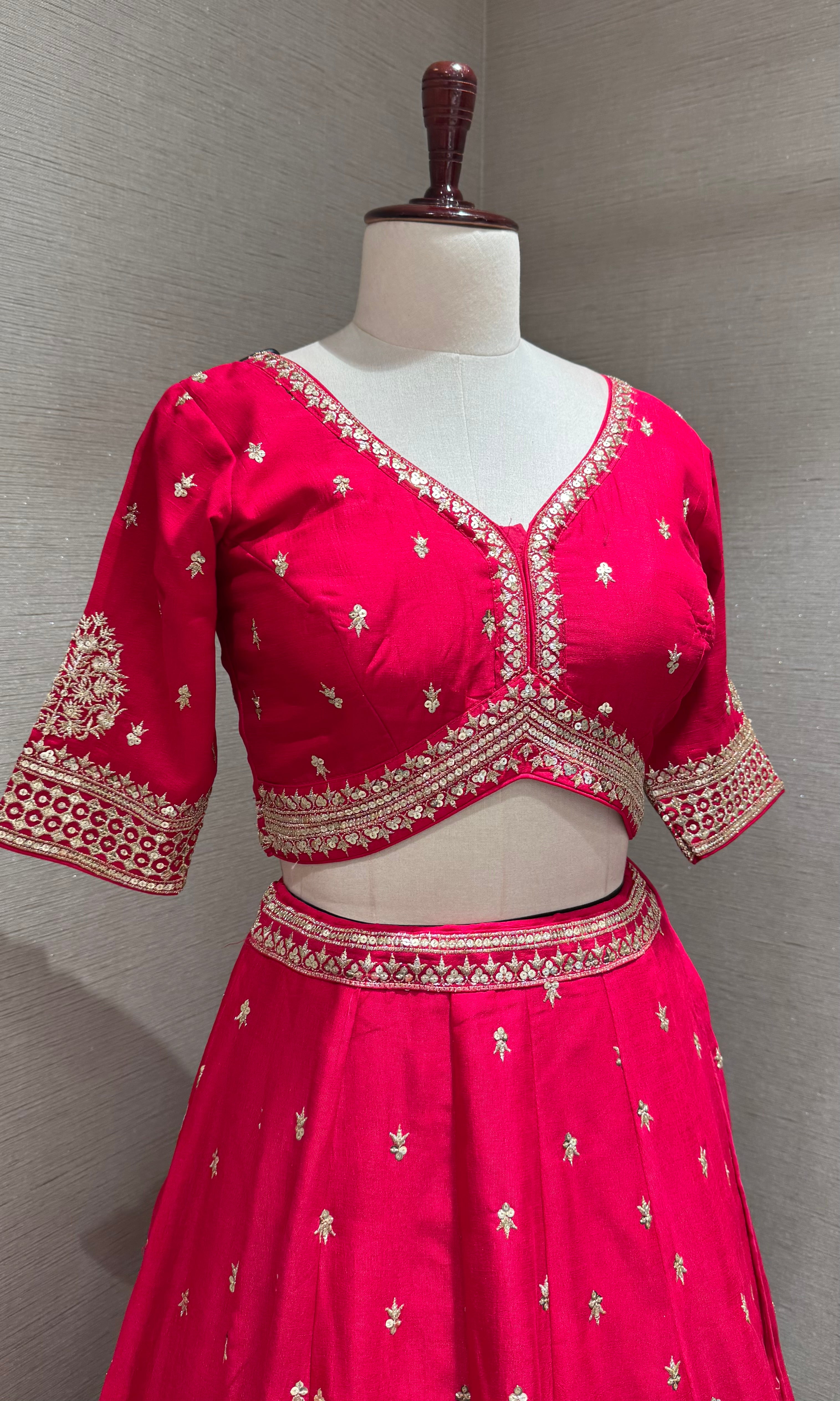 Rani Zari embroidered lehenga choli