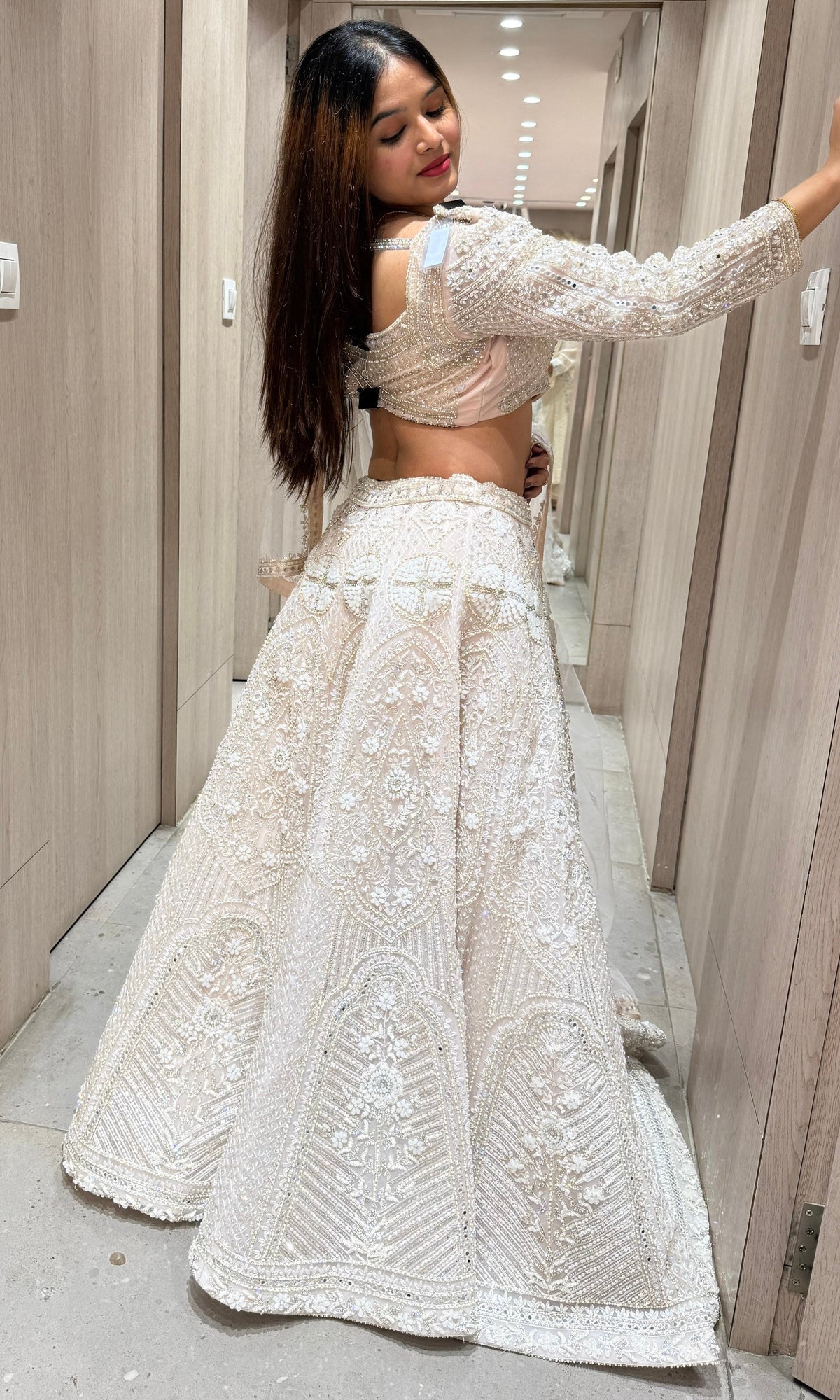 Baby pink embroidered lehenga