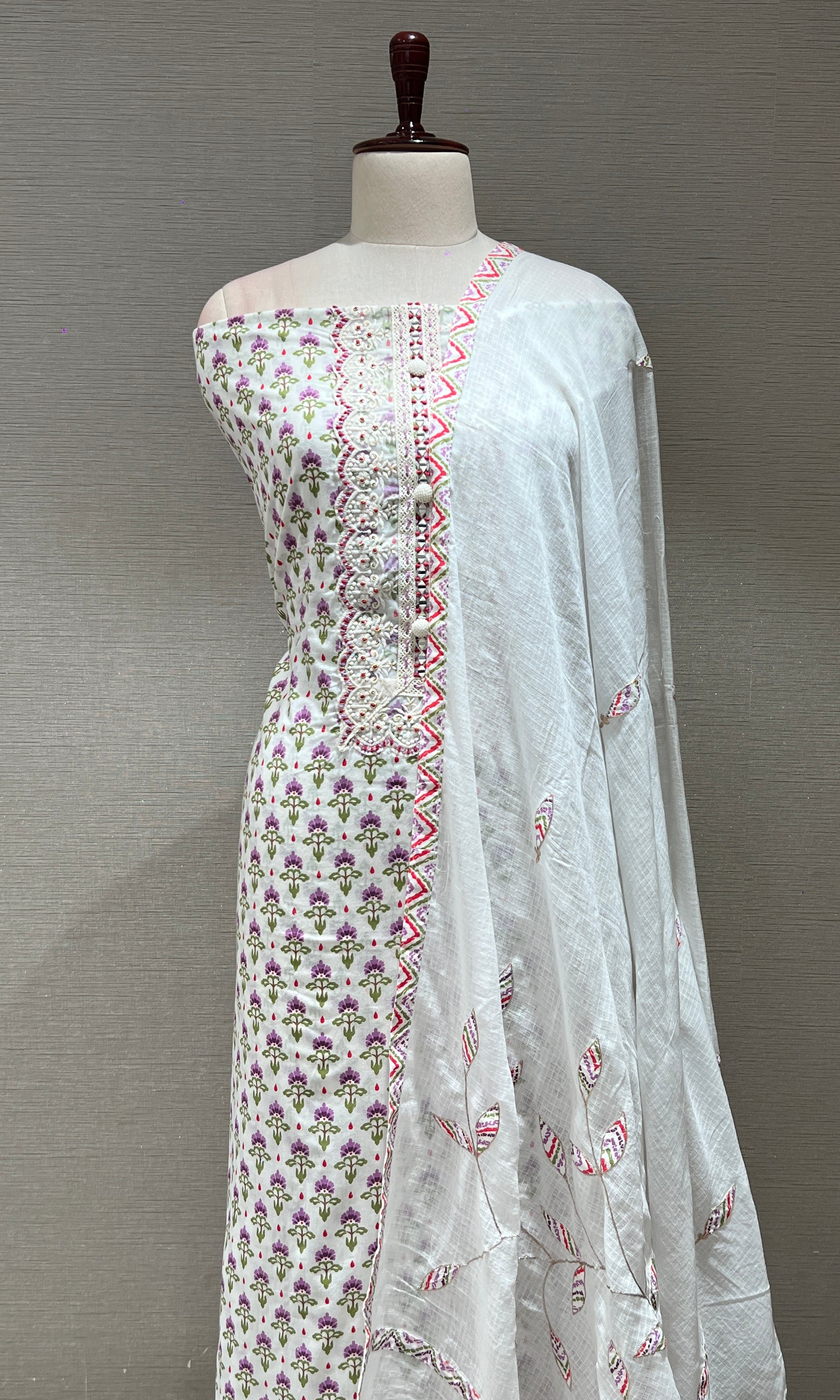 White dress material