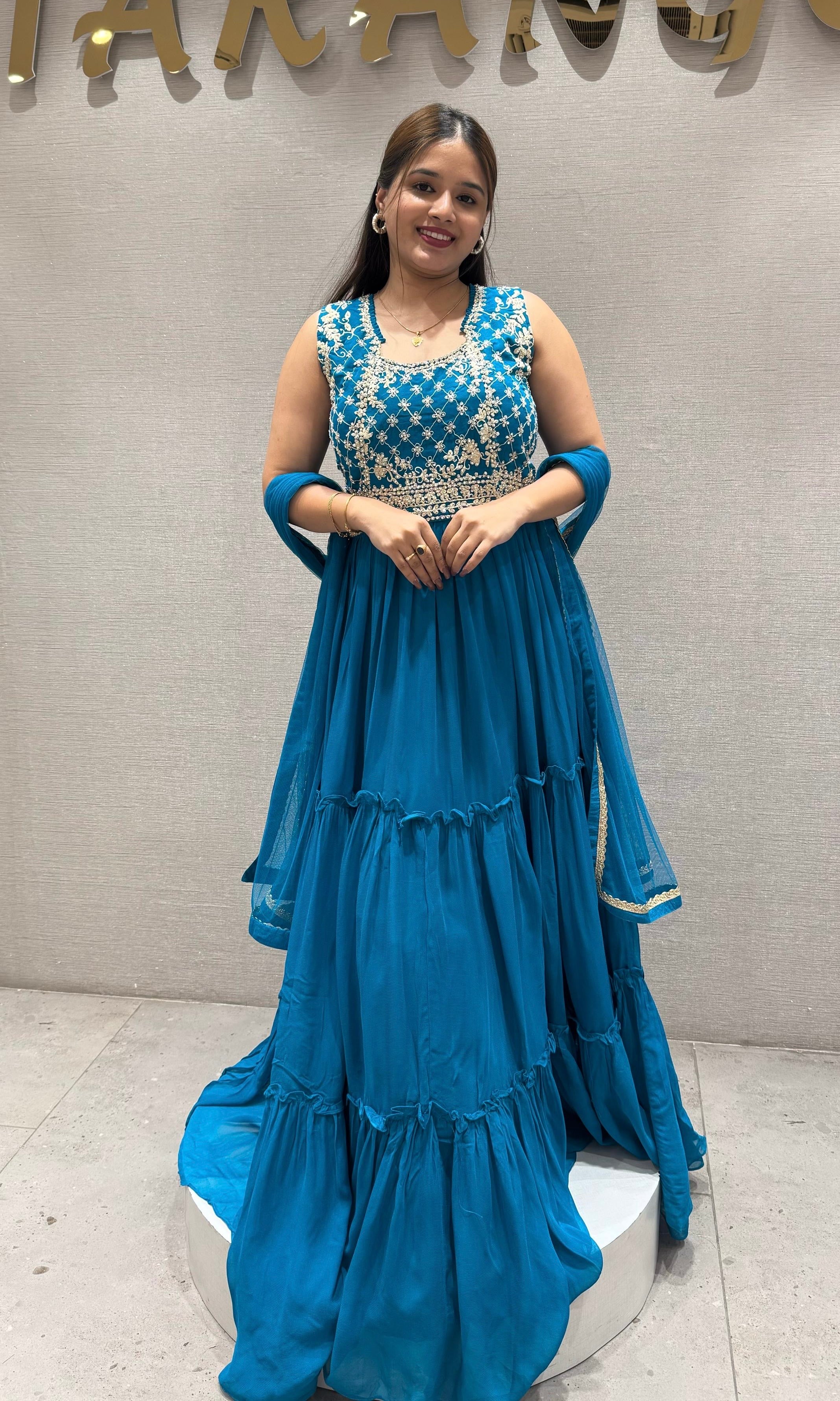 Blue long dress