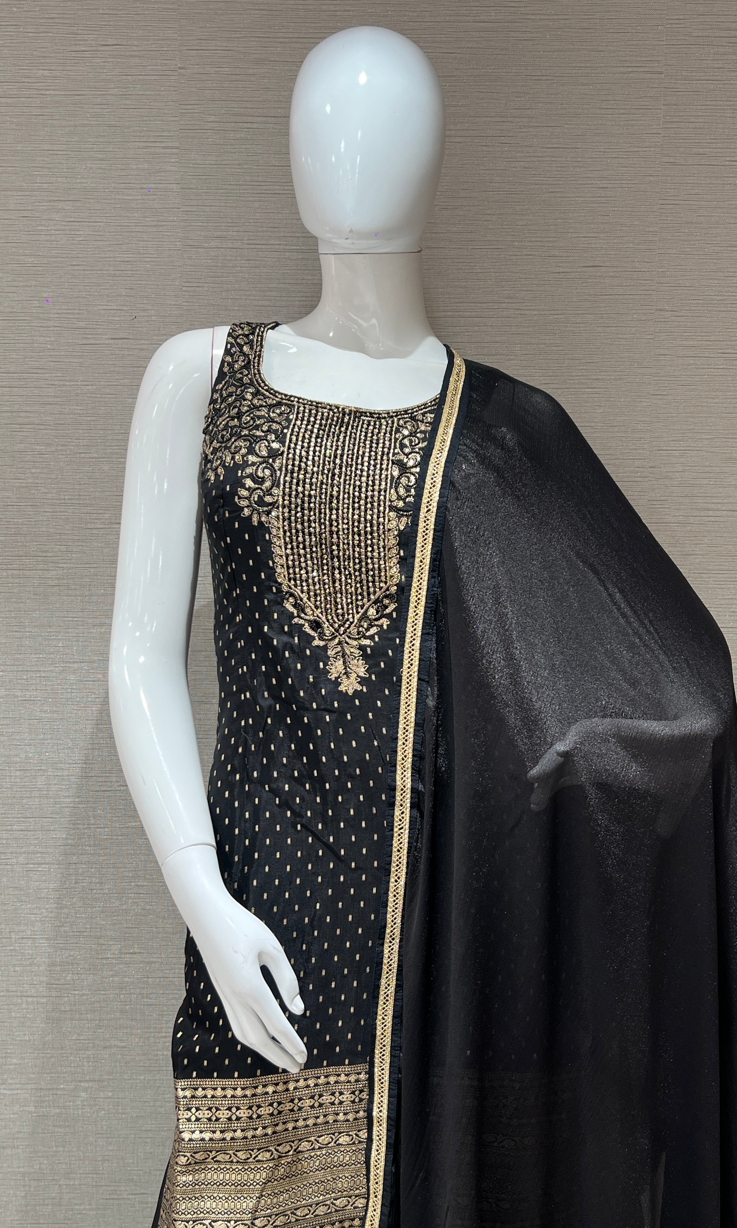 Black Elegance Sharara Set