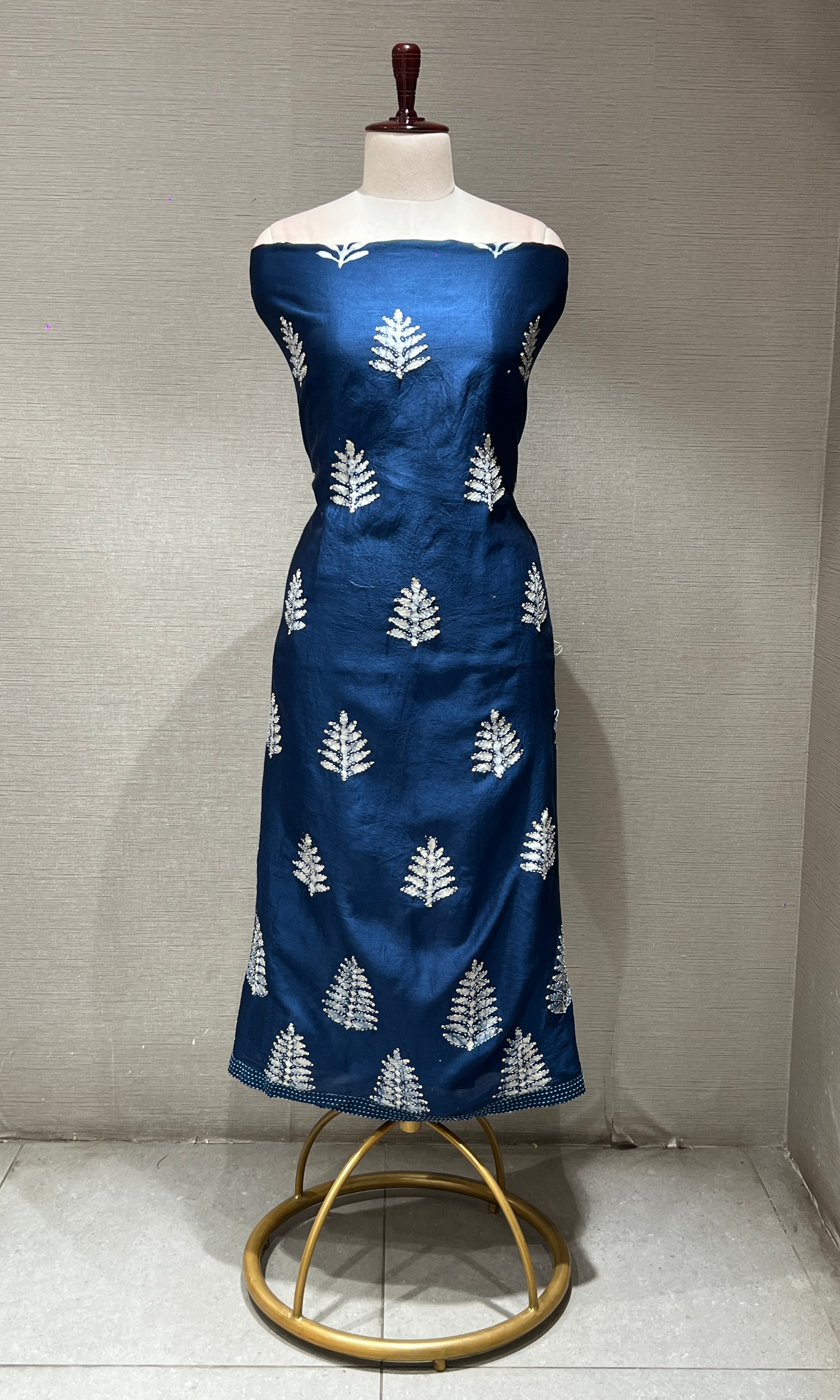 Navy blue dress material