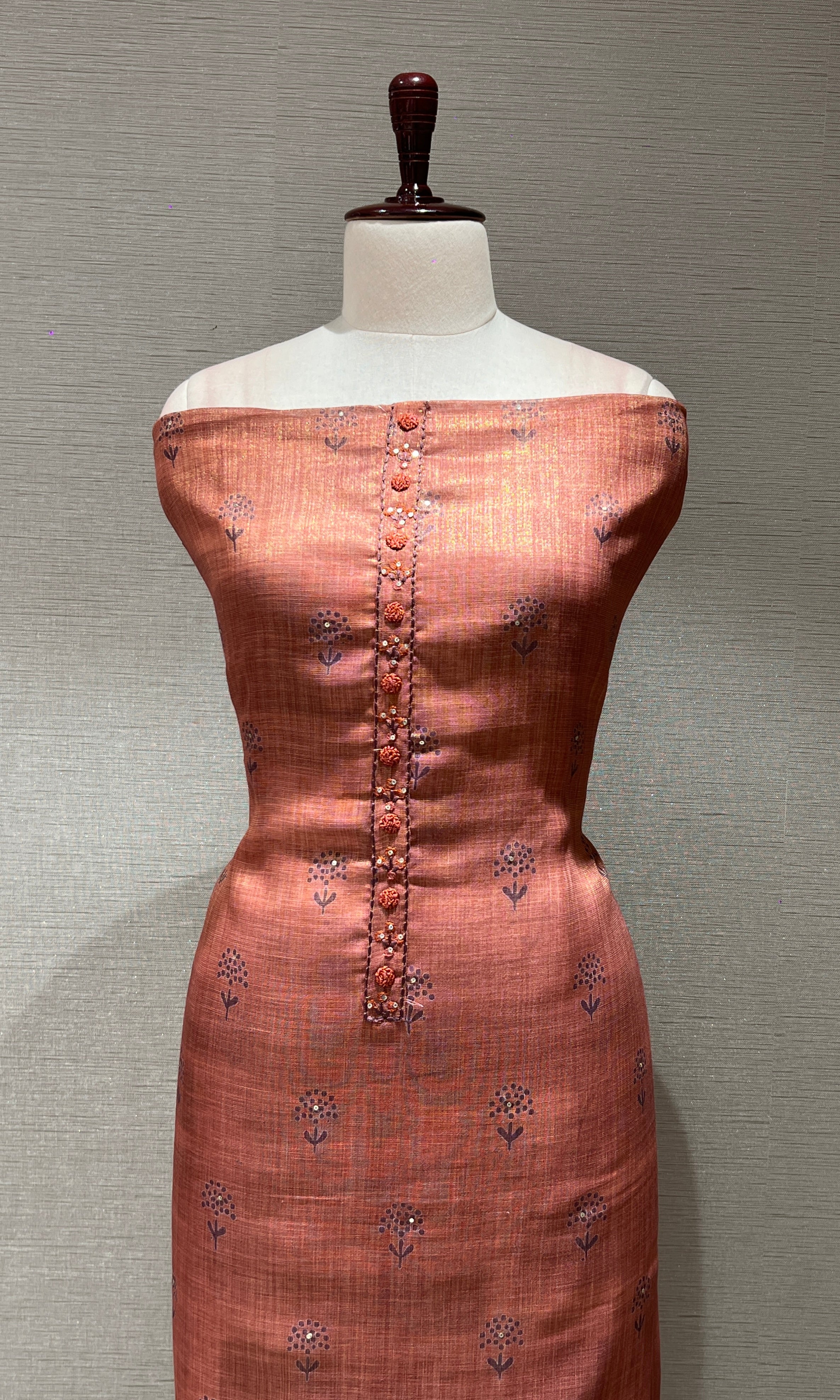 Rust dress material