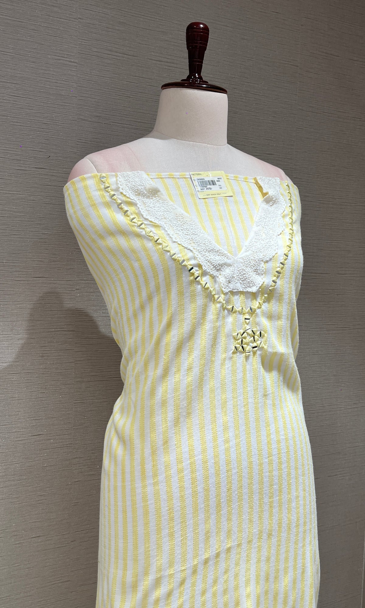 Yellow dress material