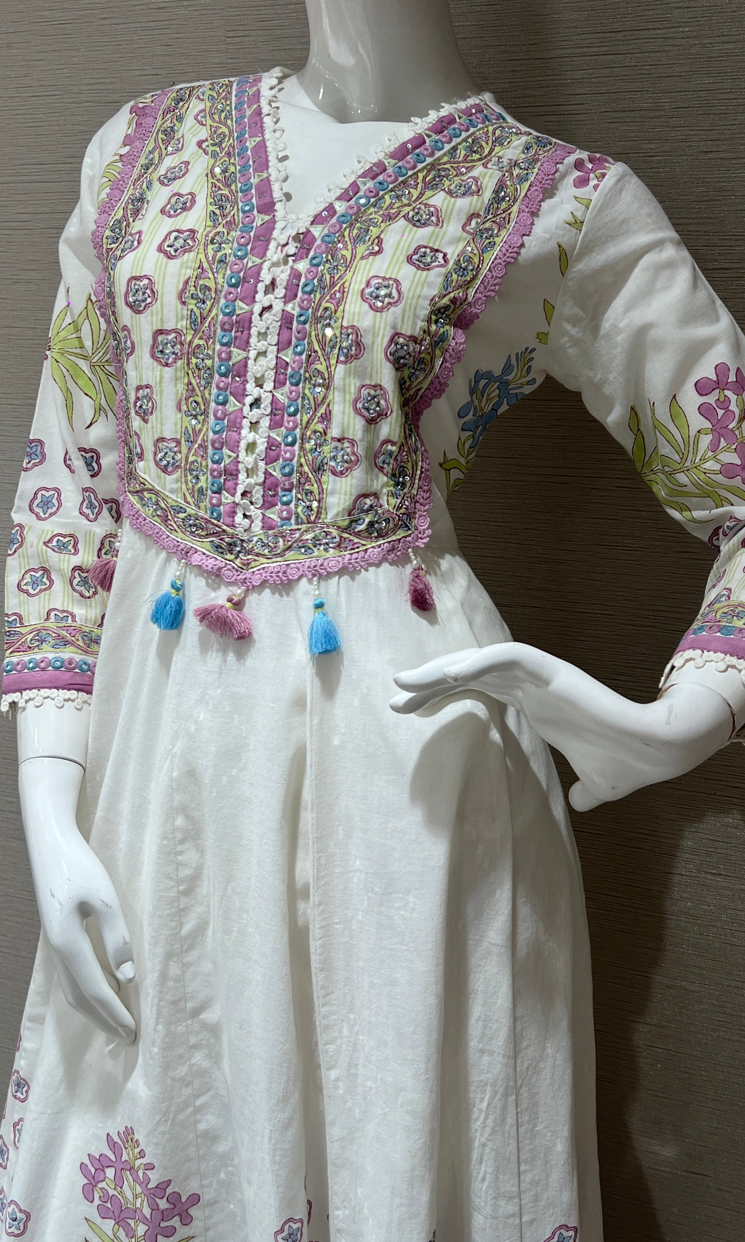 Purple Anarkali with Palazzo